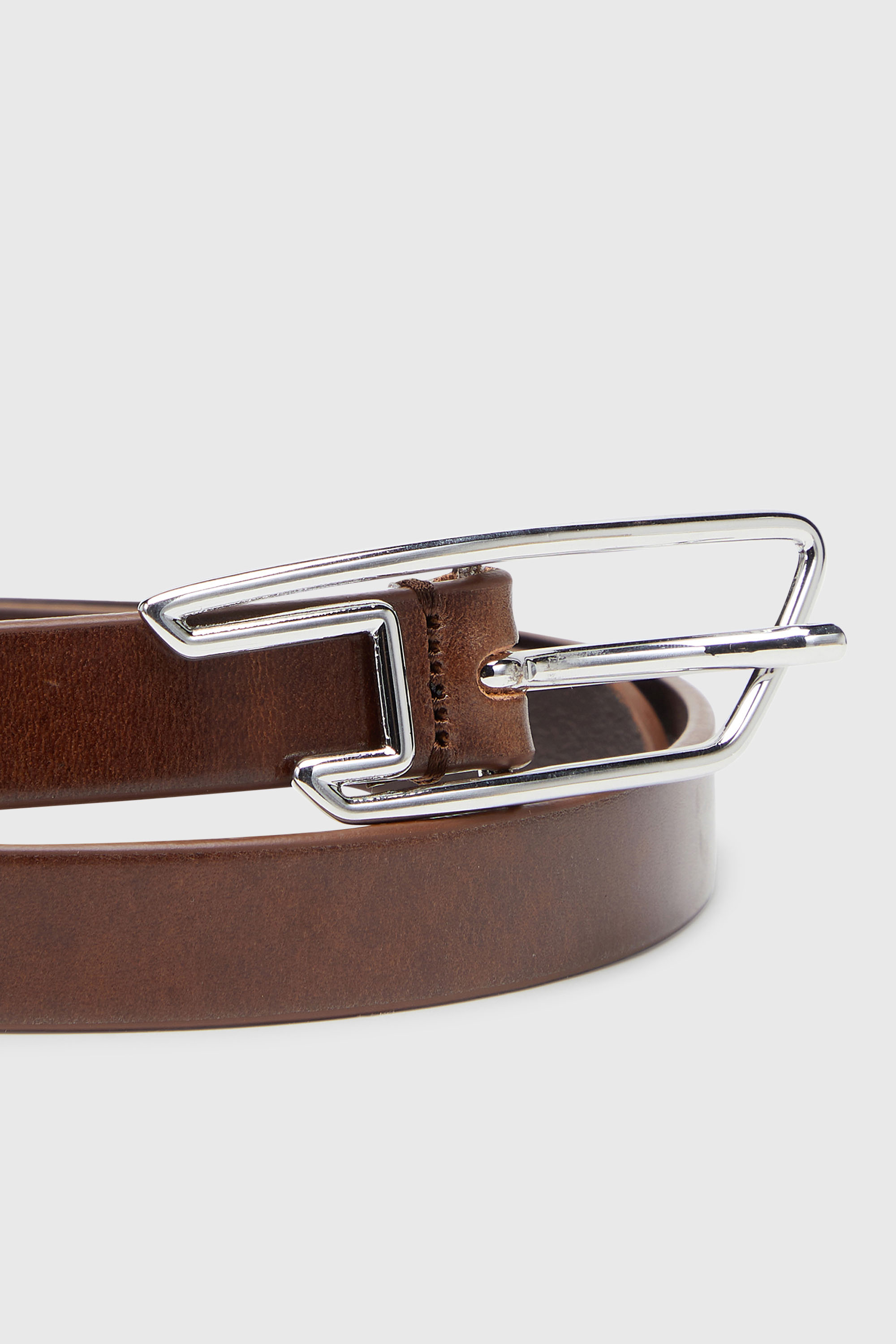 Diesel - B-D LINE W 20, Damen 2 cm G&uuml;rtel aus Pull-up-Leder mit D-Schlie&szlig;e in Braun - 3