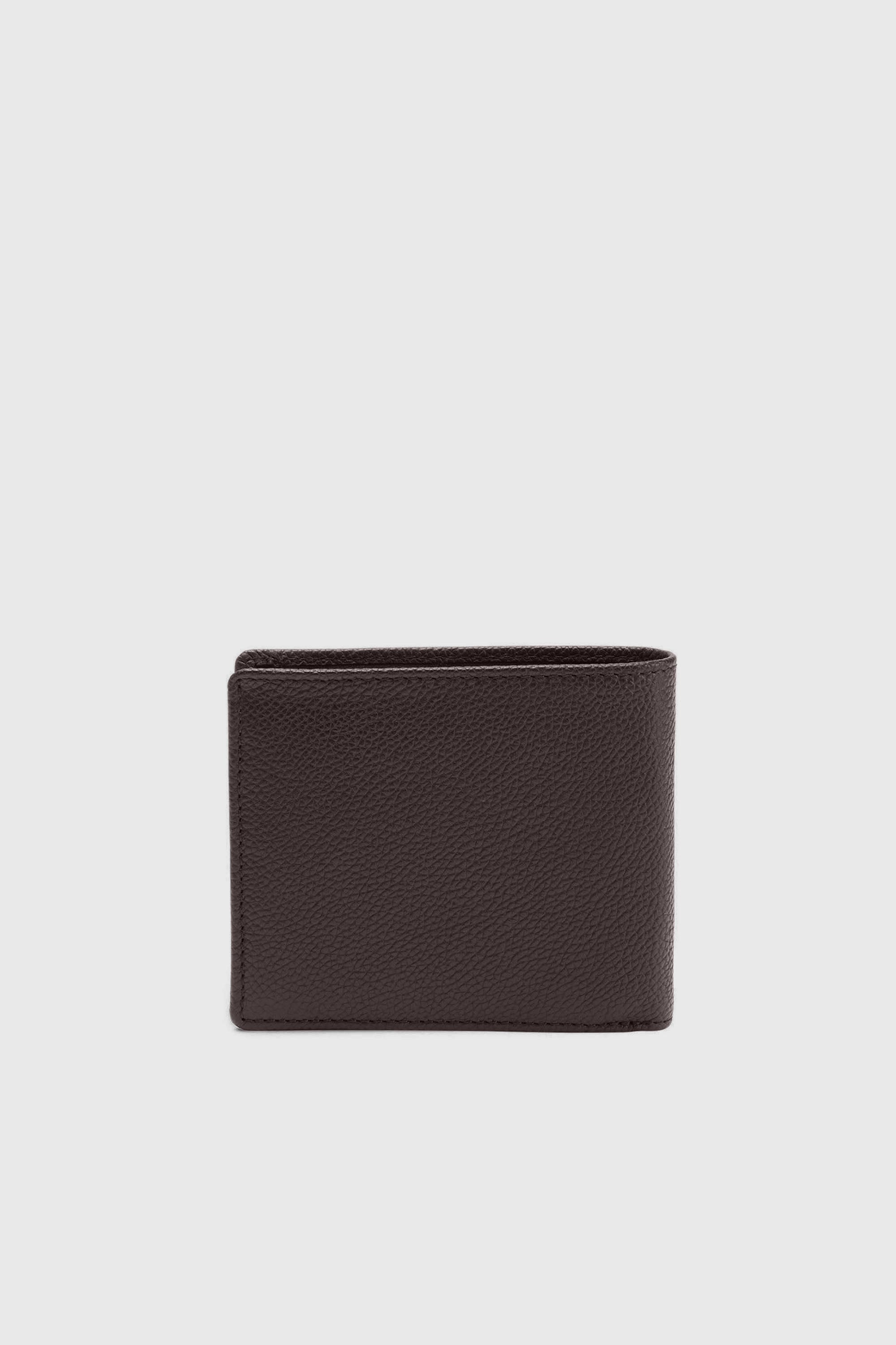Diesel - BI FOLD COIN S, Herren Faltportemonnaie aus genarbtem Leder in Dunkelbraun - 2