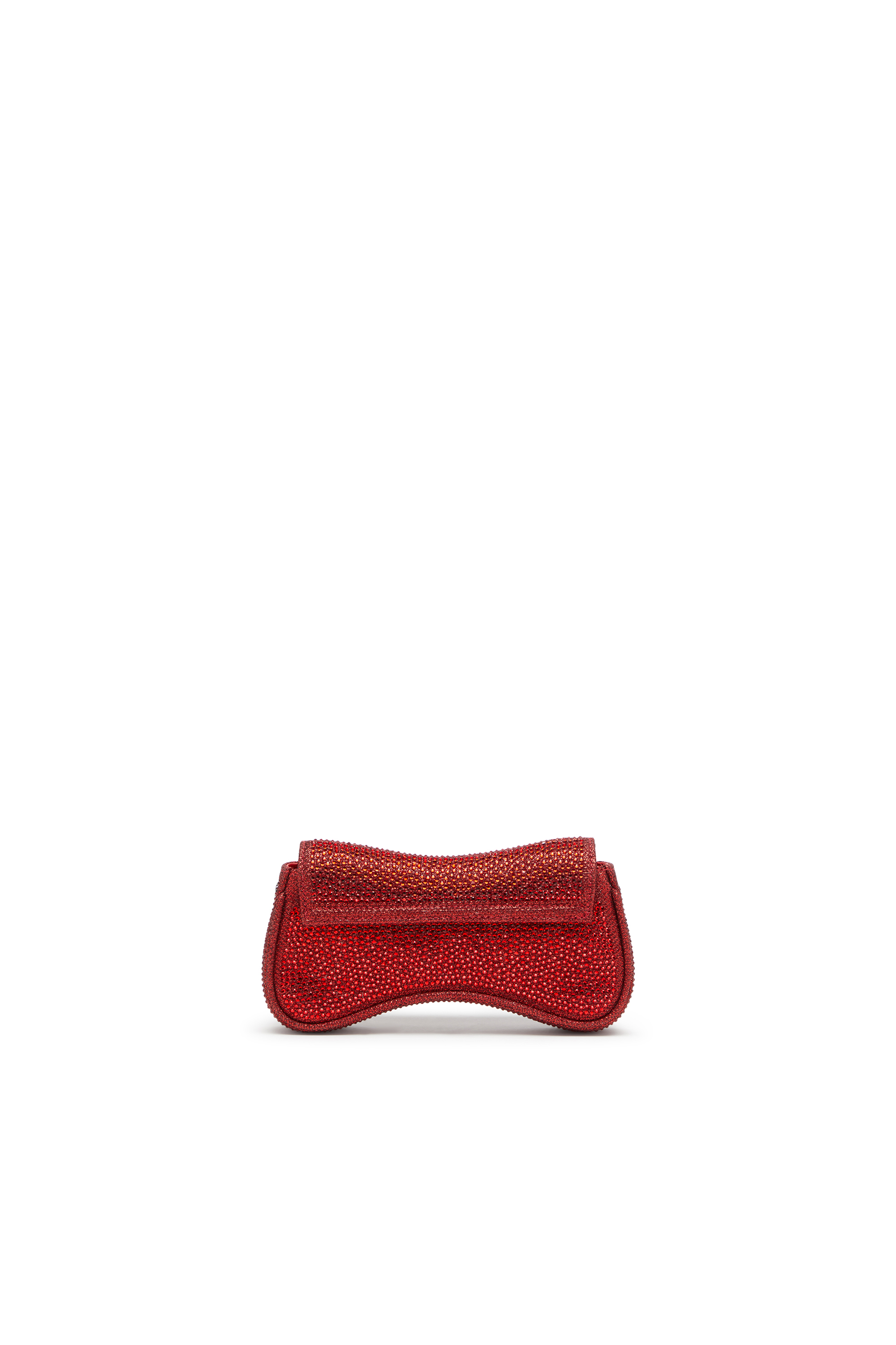 Diesel - PLAY CROSSBODY XS, Damen Play-Mini Crossbody-Tasche mit Kristall in Rot - 2