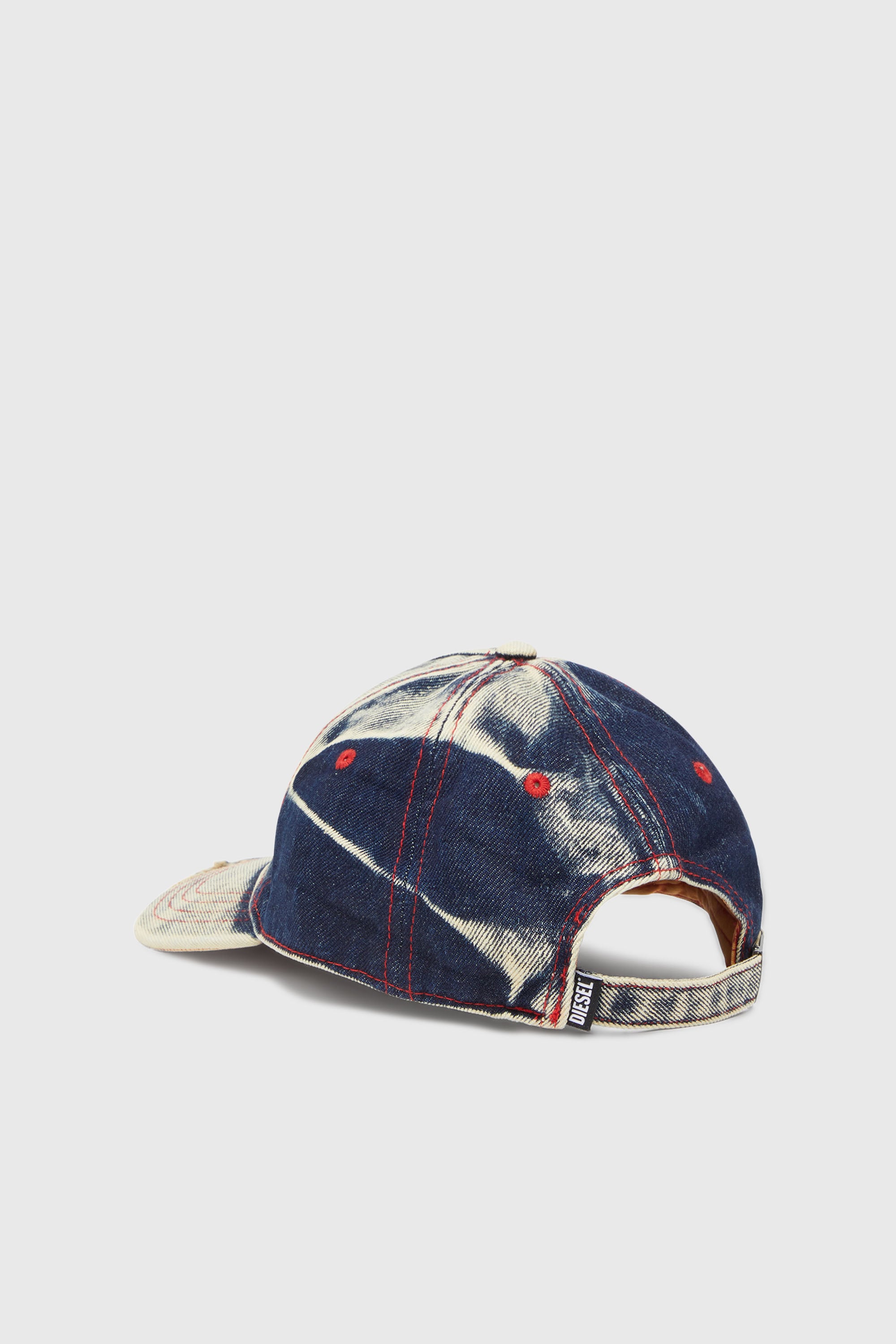 Diesel - C-SEYMON, Unisex Basecap aus behandeltem Denim in Blau/Weiss - 2