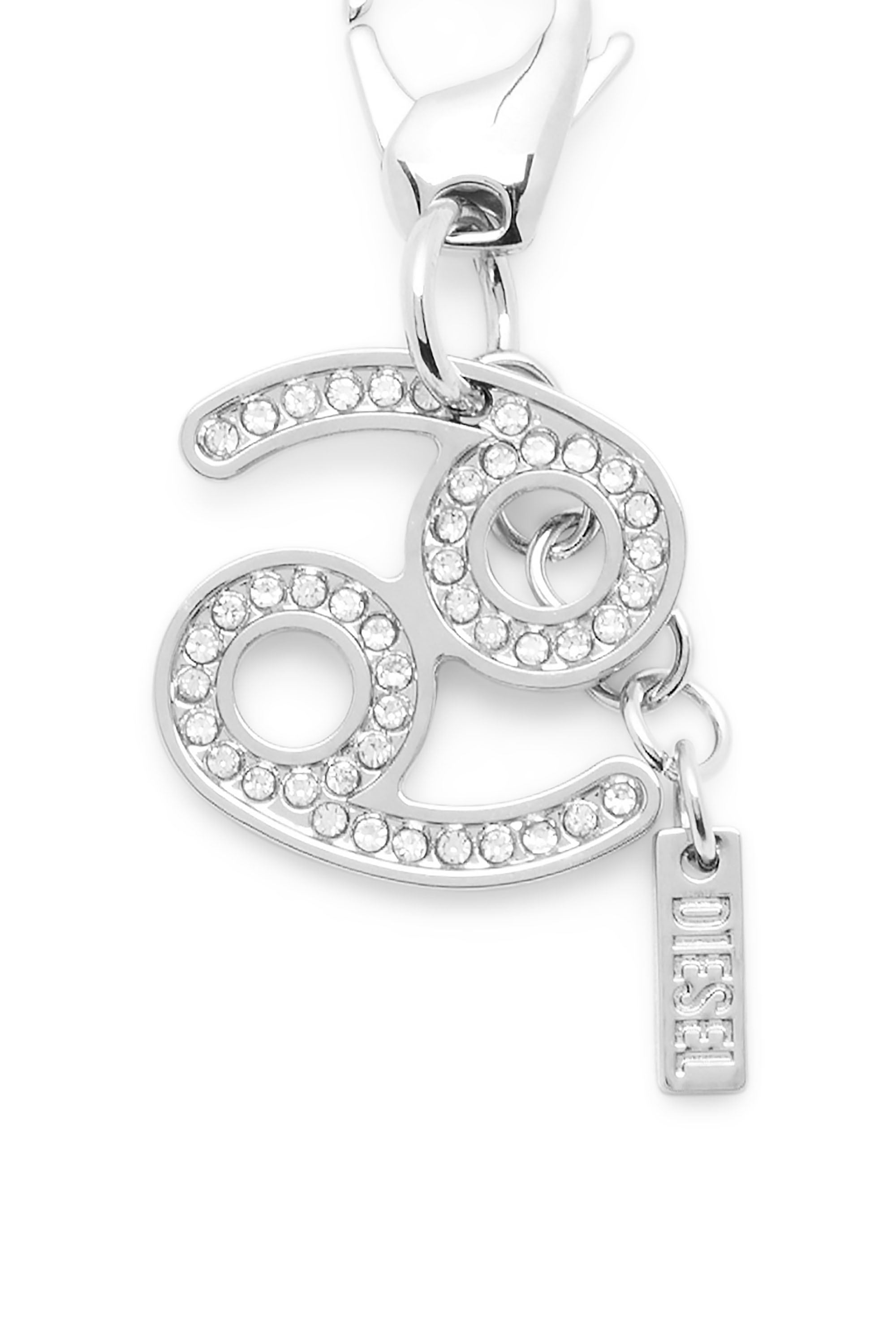Diesel - CHARM CANCER, Unisex Metall-Krebs-Anh&auml;nger mit Strasssteinen in Silber - 3