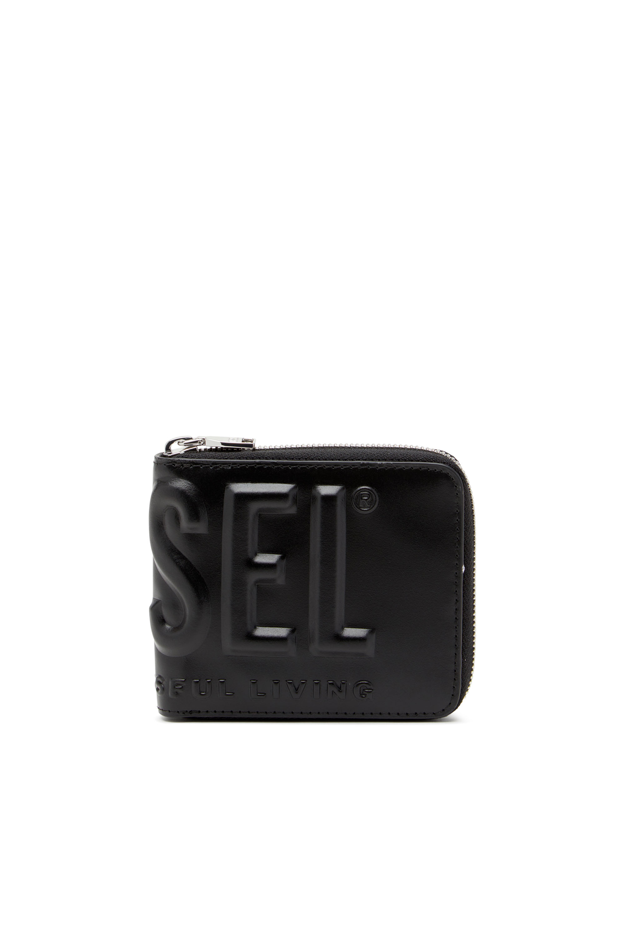 Diesel - DSL 3D- BI FOLD COIN ZIP XS, Schwarz - Image 1