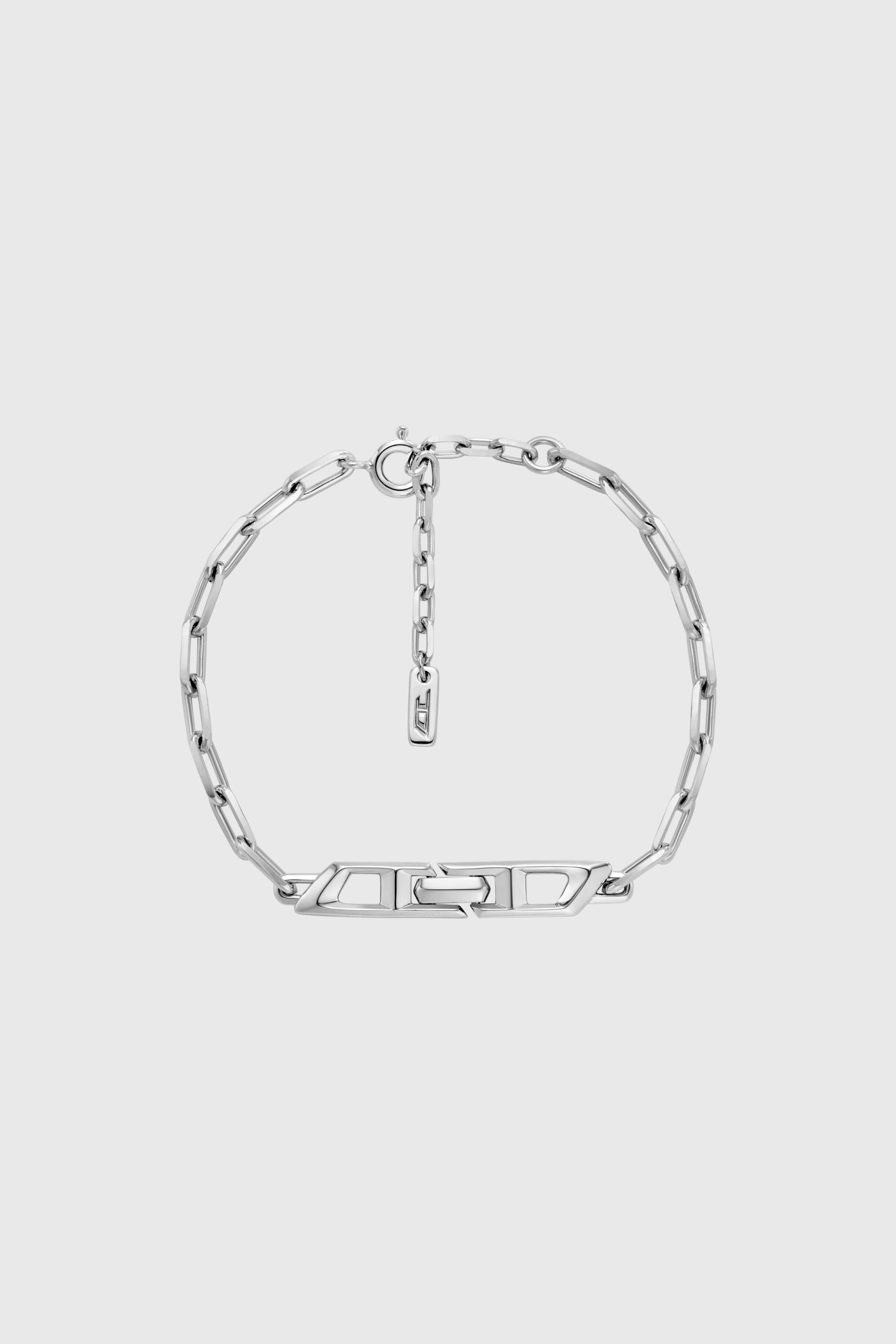 Diesel - DL1363040 STERLING SILVER JEWEL, Unisex Armband aus sterlingsilber mit kette in Silber - 1
