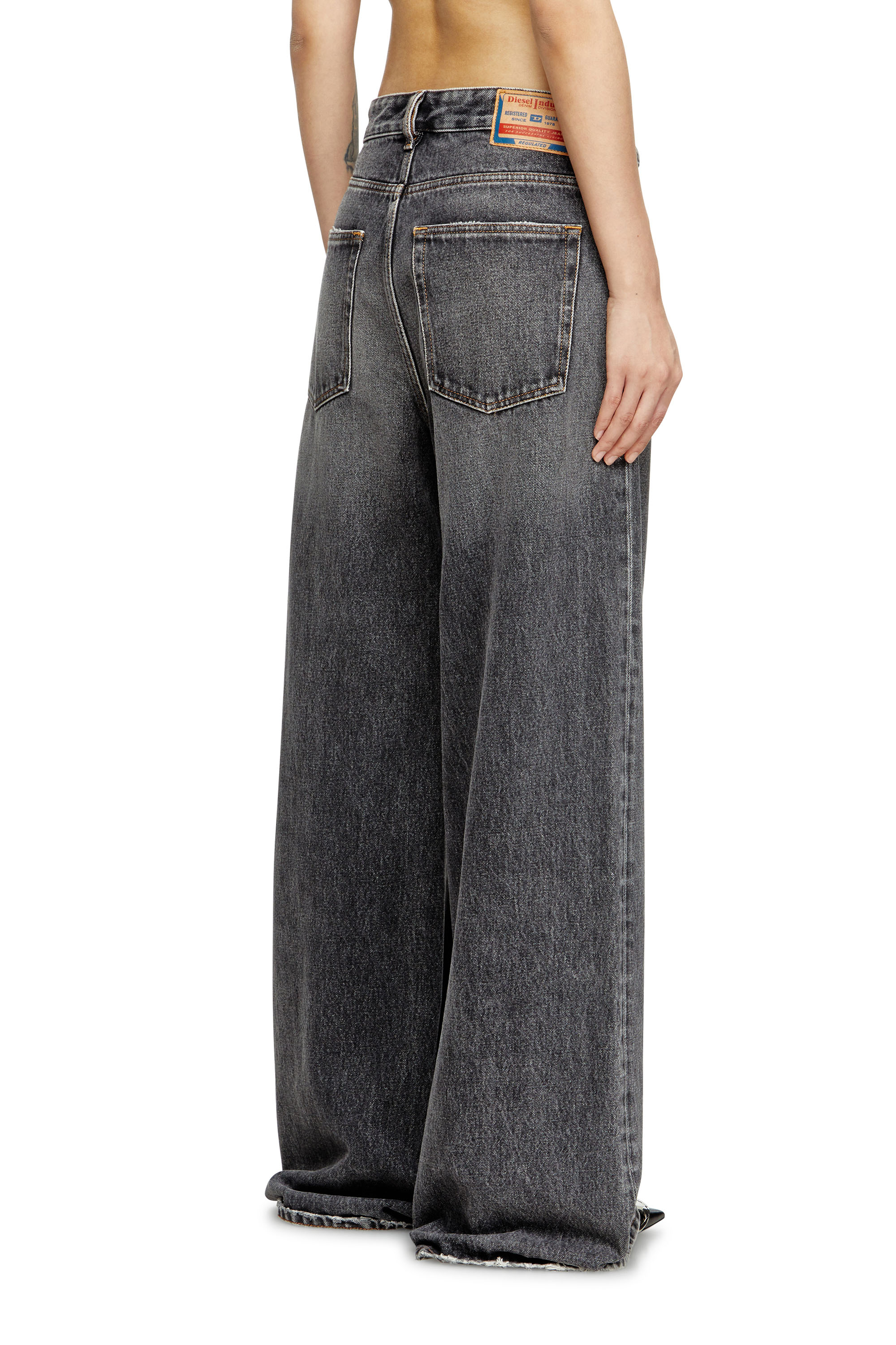 Diesel - Damen Relaxed Jeans 1996 D-Sire 007F6, Schwarz/Dunkelgrau - 4