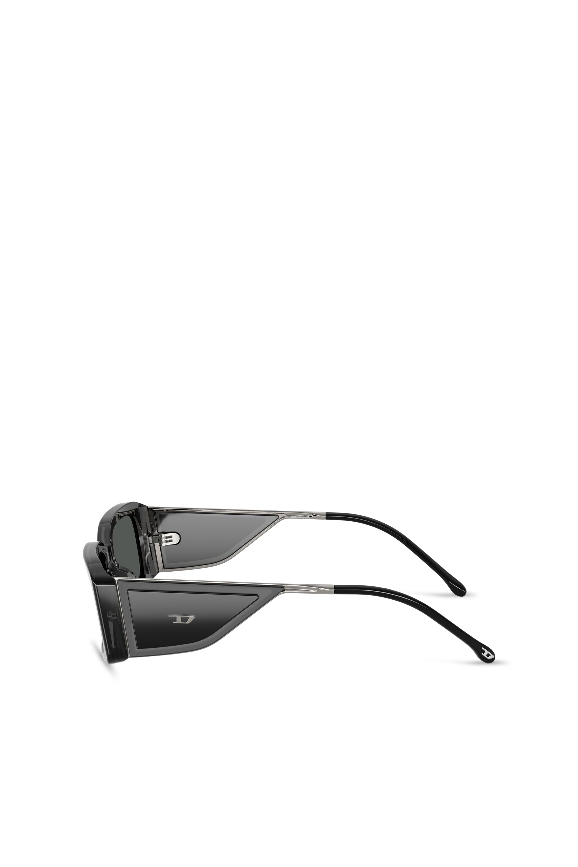 Diesel - 0DL2017U, Unisex Rechteckige Sonnenbrille in Schwarz - 4