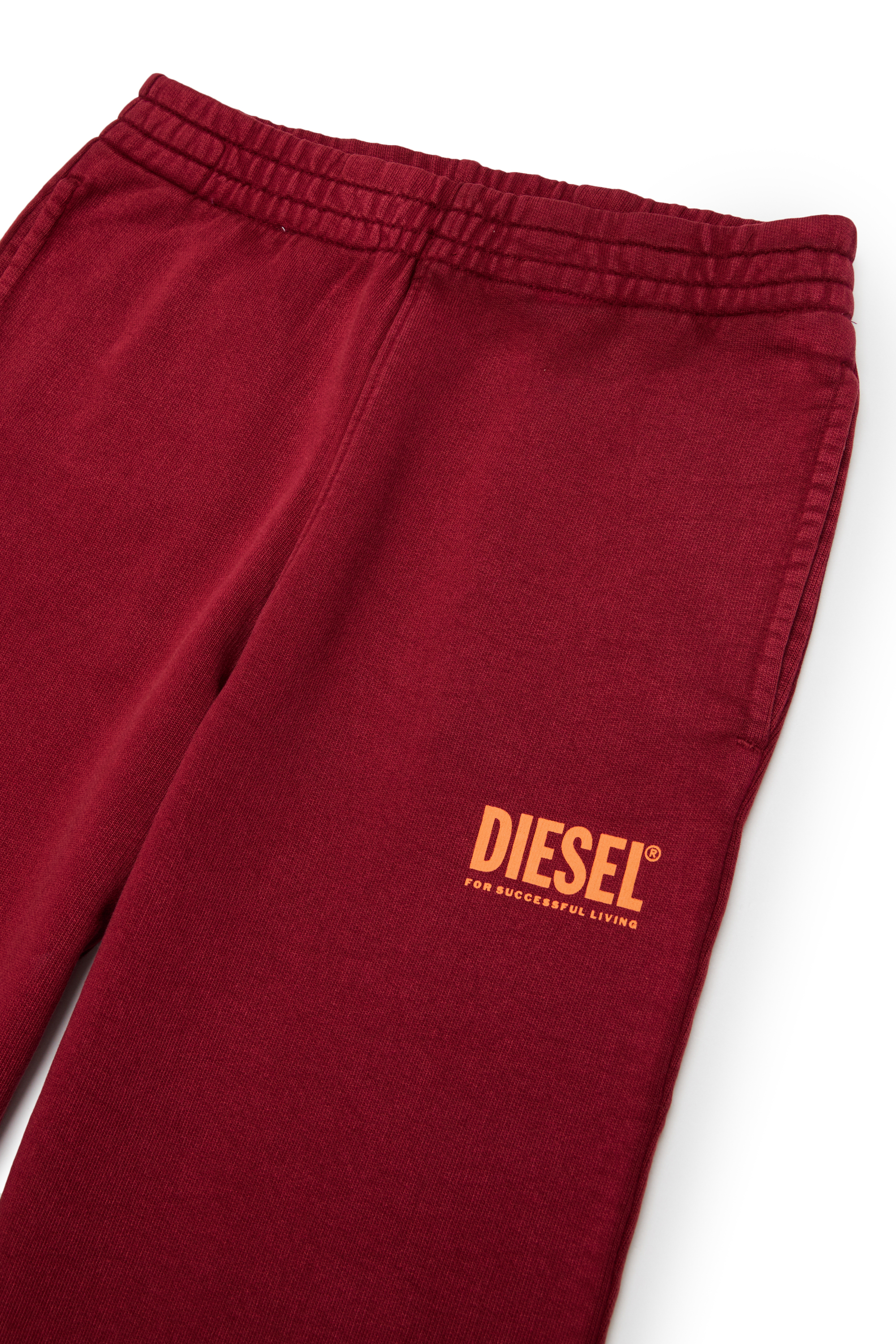 Diesel - PTISEL, Herren Sweatpants aus Baumwolle mit Logo-Print in Rot - 3