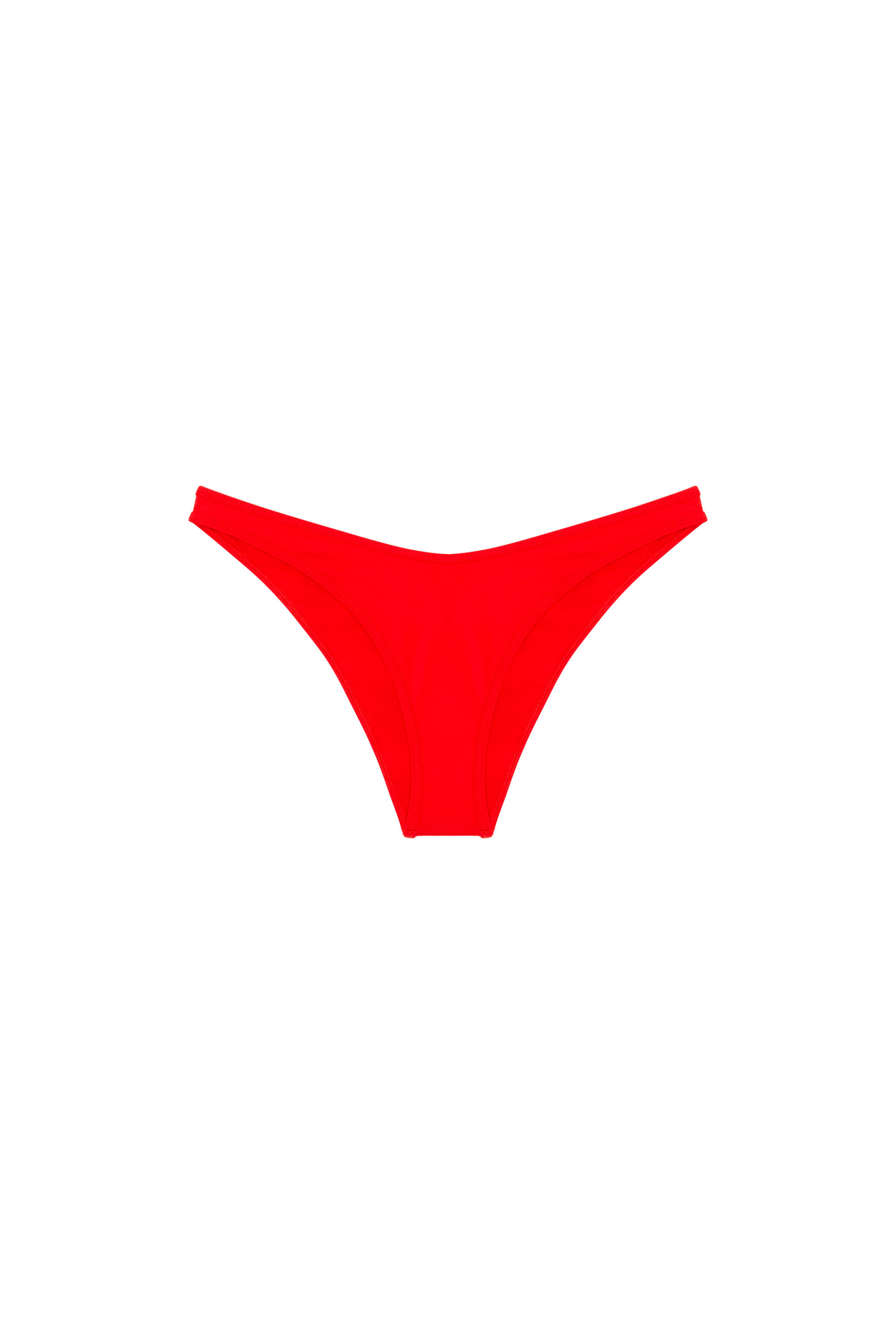 Diesel - BFPN-BRAZILIAN, Damen Bikinihöschen mit abgeschnittenem Diesel-Logo in Rot - 4
