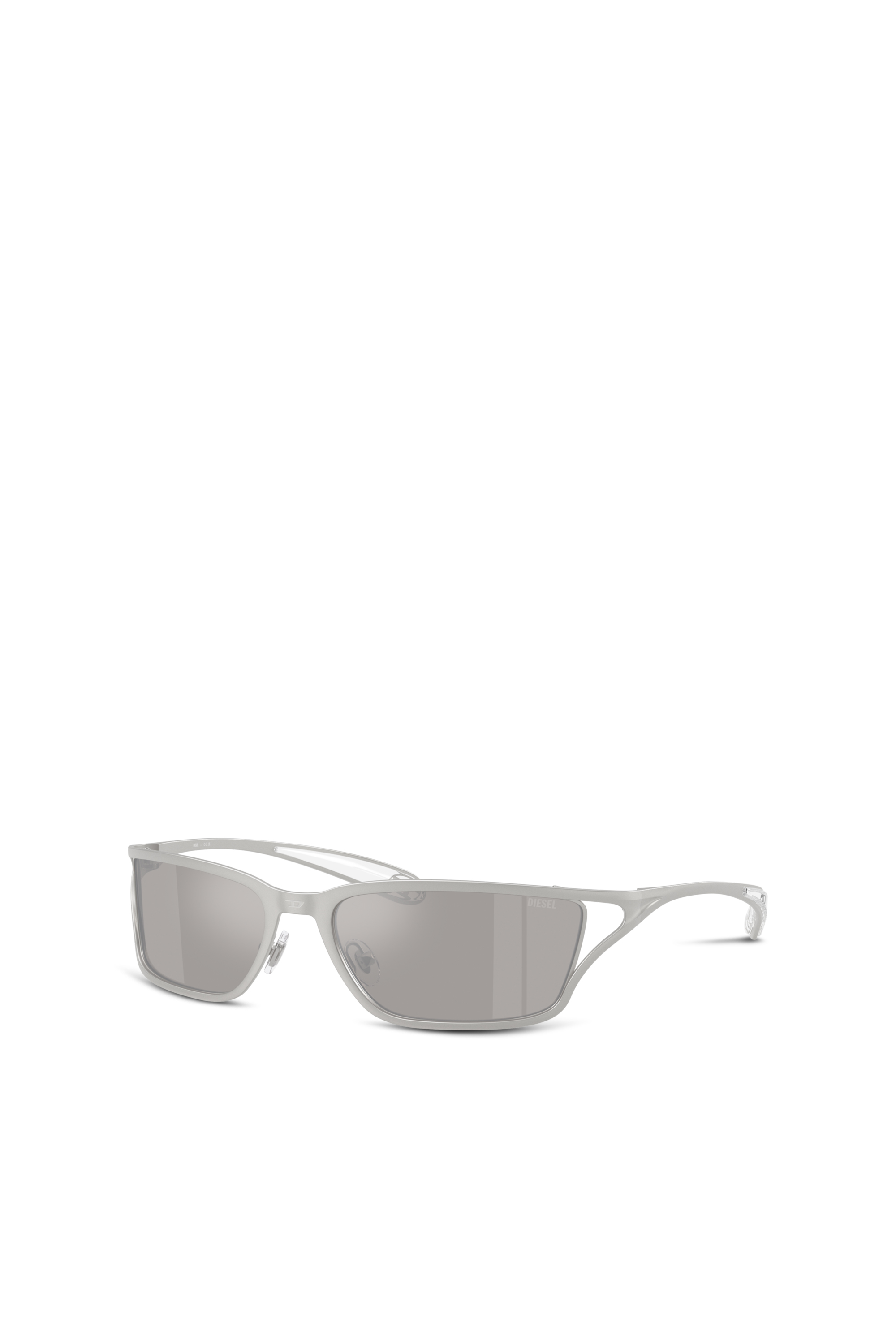 Diesel - 0DL1015, Unisex Rechteckige Sonnenbrille in Grau - 4