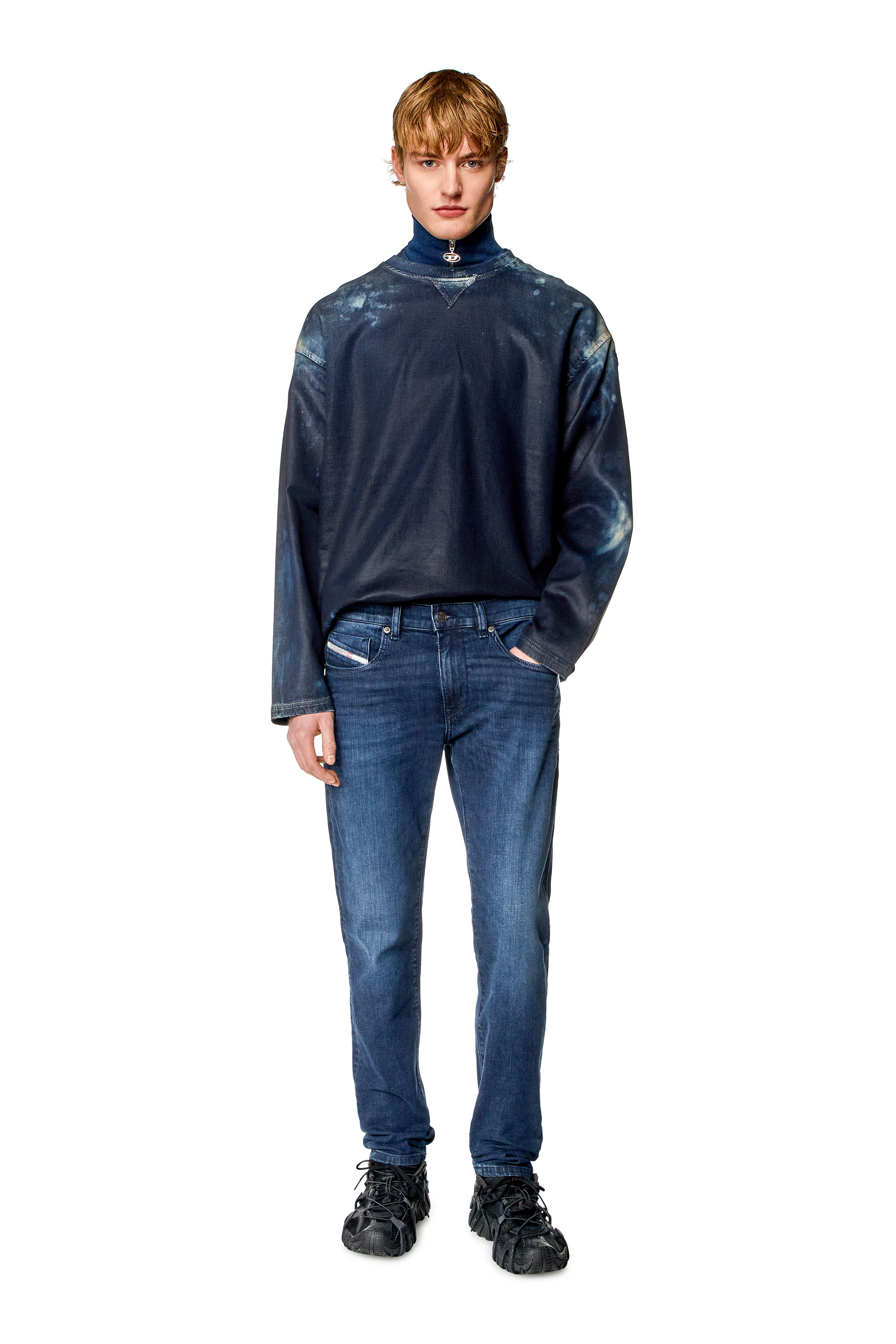 Diesel - Herren Slim Jeans 2019 D-Strukt 0CNAA, Dunkelblau - Image 2