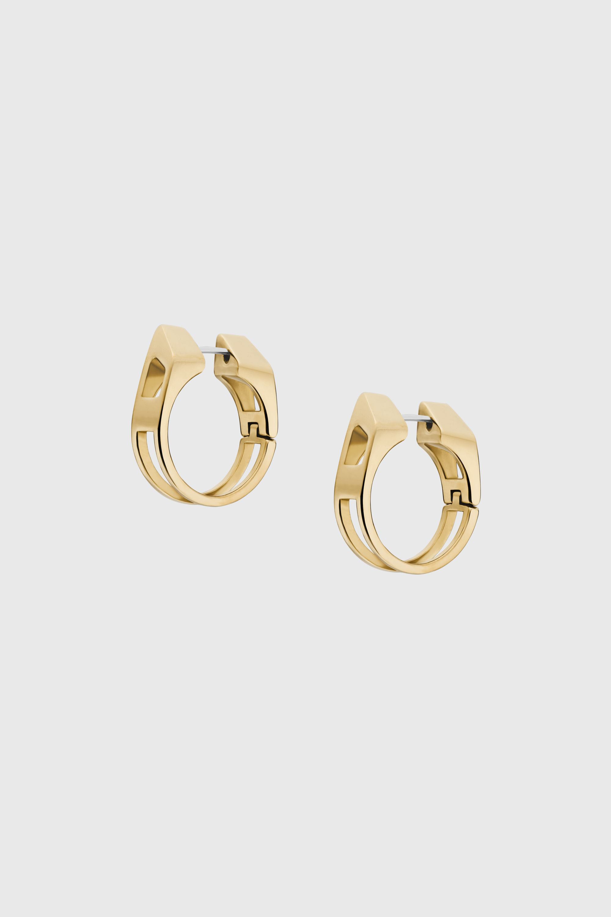 Diesel - DX1671710 JEWELLERY, Unisex Creolen-Ohrringe aus goldfarbenem Edelstahl in Gold - 1