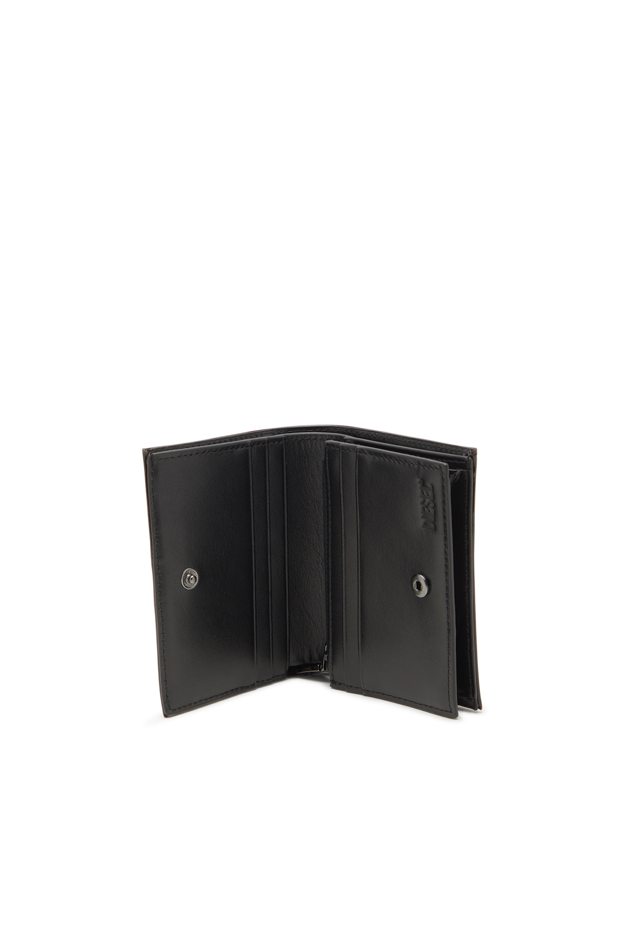 Diesel - 1DR BI FOLD III, Damen Faltportemonnaie aus flüssigem PU in Burgunderrot - 3