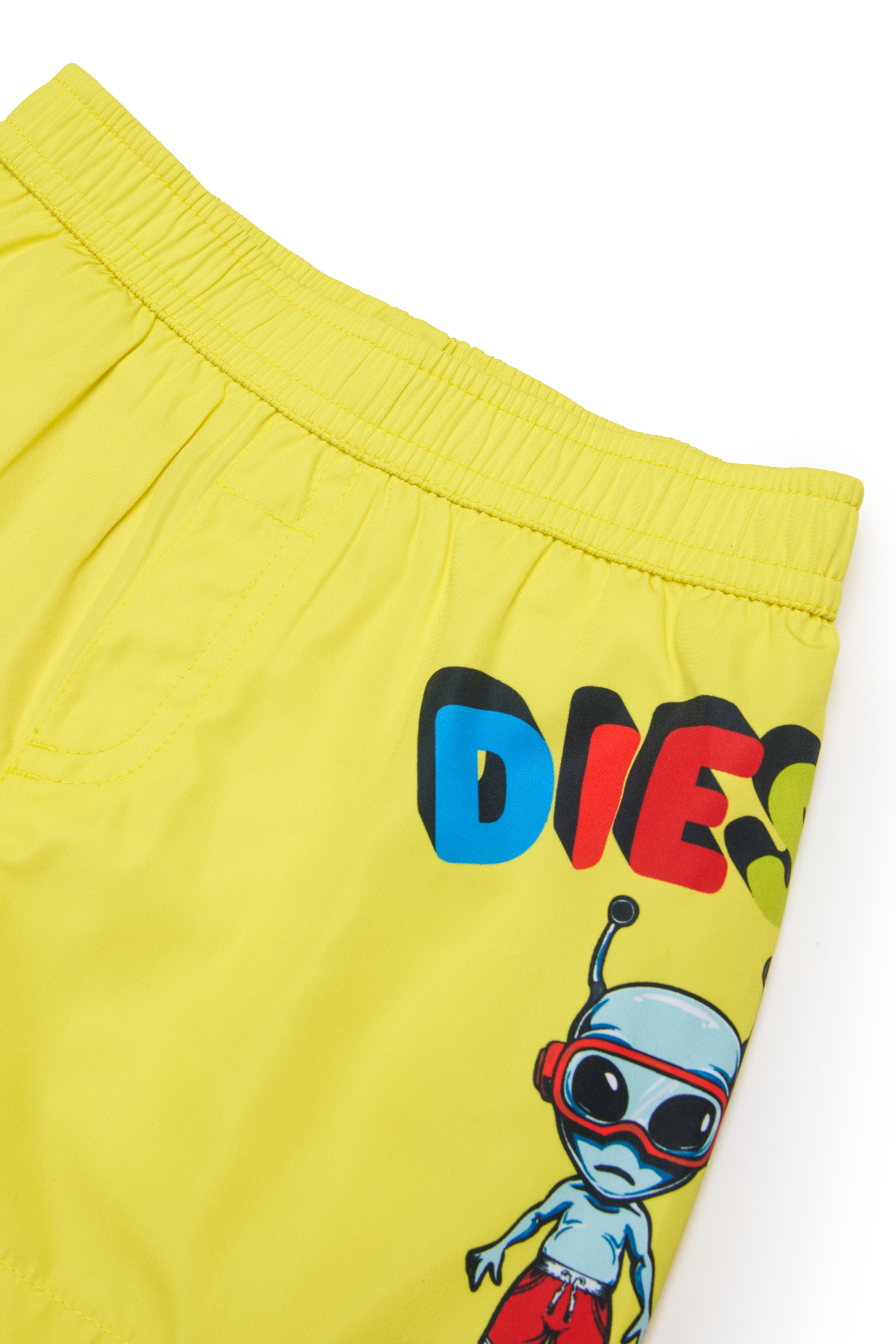Diesel - MIRULYB, Herren Badeshorts mit Alien-Print in Gelb - 3