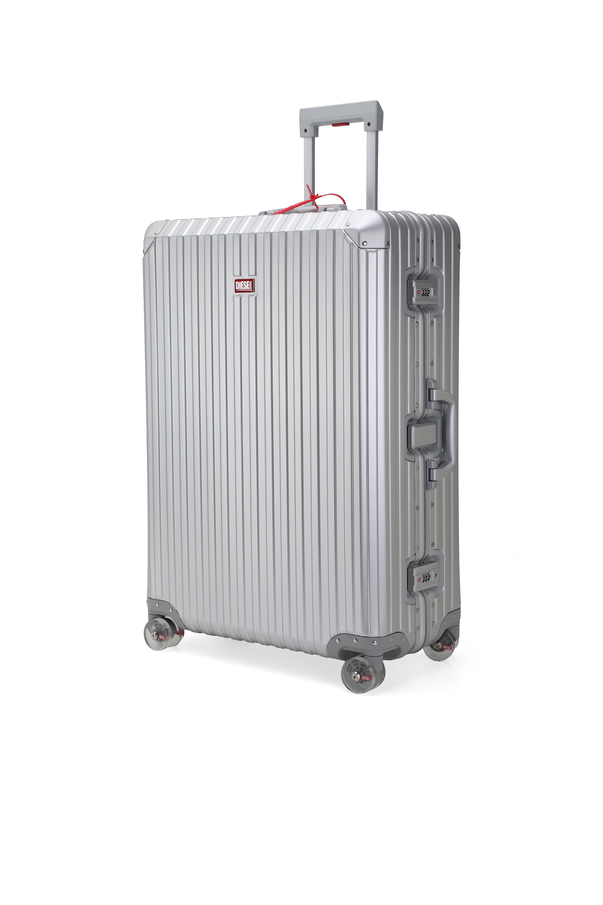 Diesel - DIESEL ALUMINUM TROLLEY- DSL002, Unisex Koffer aus Aluminium Gr&ouml;&szlig;e L in Silber - 5