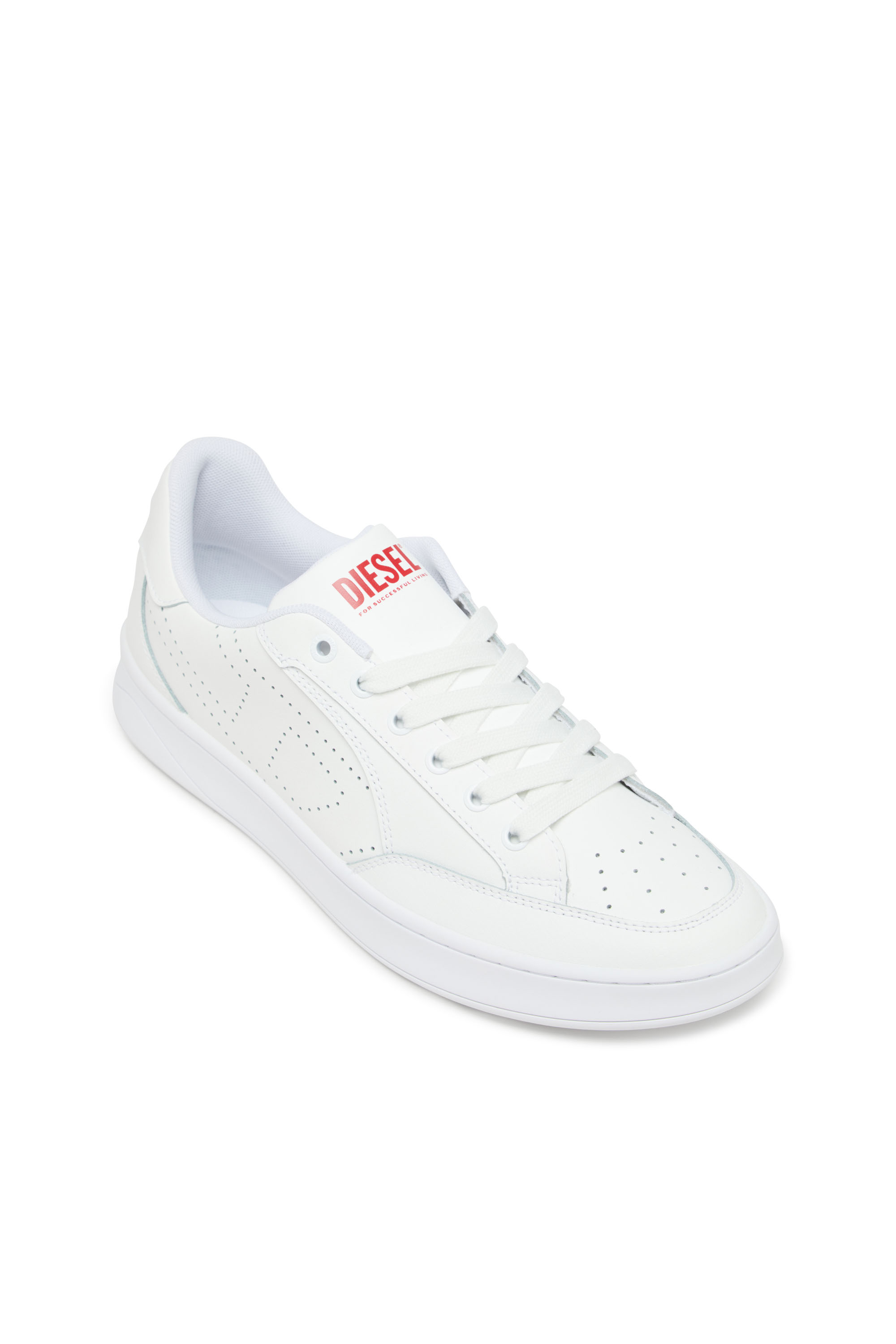 S-DAKOTA LOW, White Diesel - S-DAKOTA LOW, Man's S-Dakota-Leather sneakers with perforated logo in White - 6
