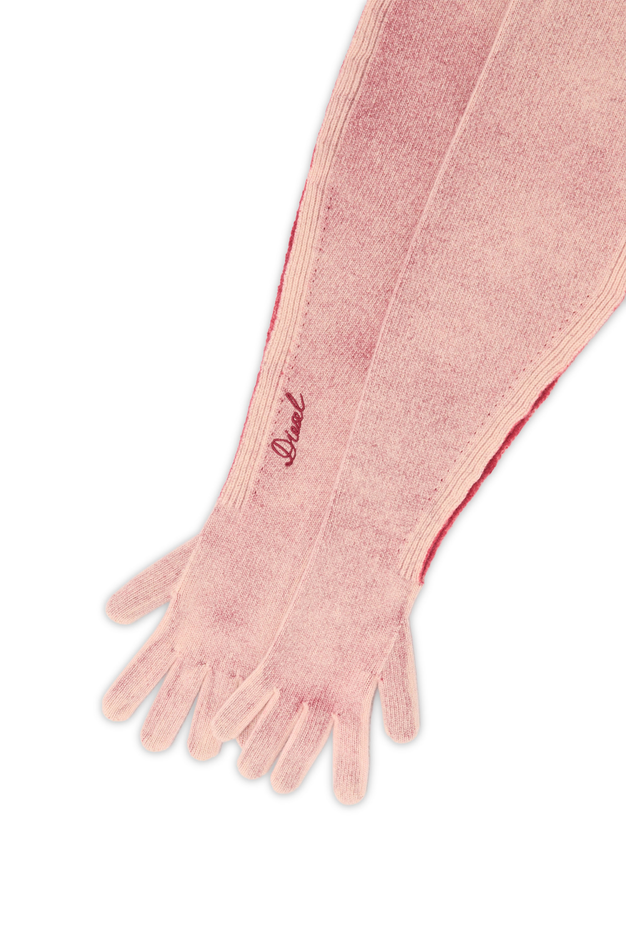 Diesel - K-EVIN, Unisex Hybrider Handschuh-Schal aus zweifarbiger Wolle in Rosa - 2