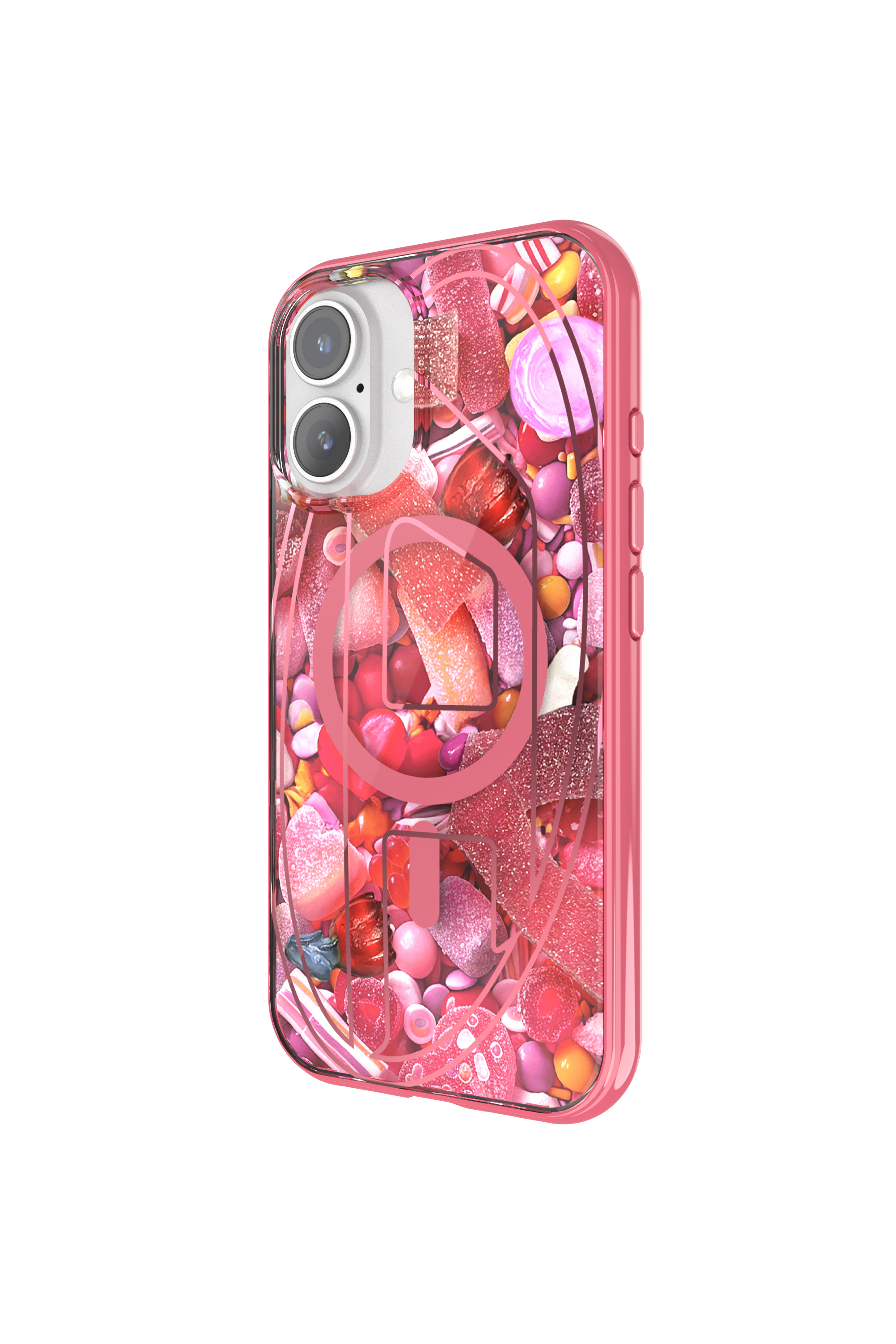 Diesel - 60249 AOP CASE, Unisex Oval D Hülle mit MagSafe iPhone 16 in Rosa - 2