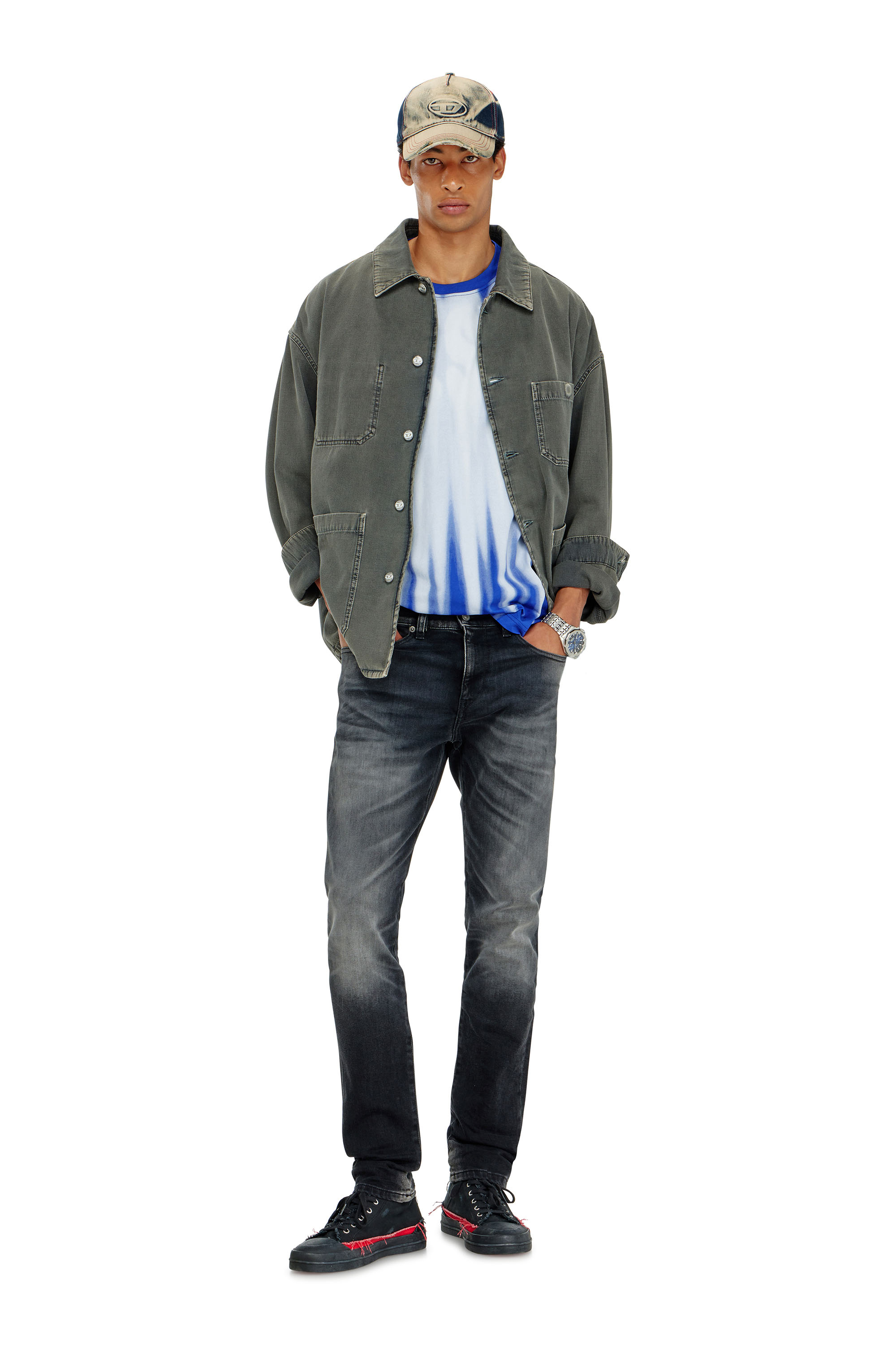 Diesel - Herren Slim Jeans 2019 D-Strukt 09P38, Schwarz/Dunkelgrau - 1