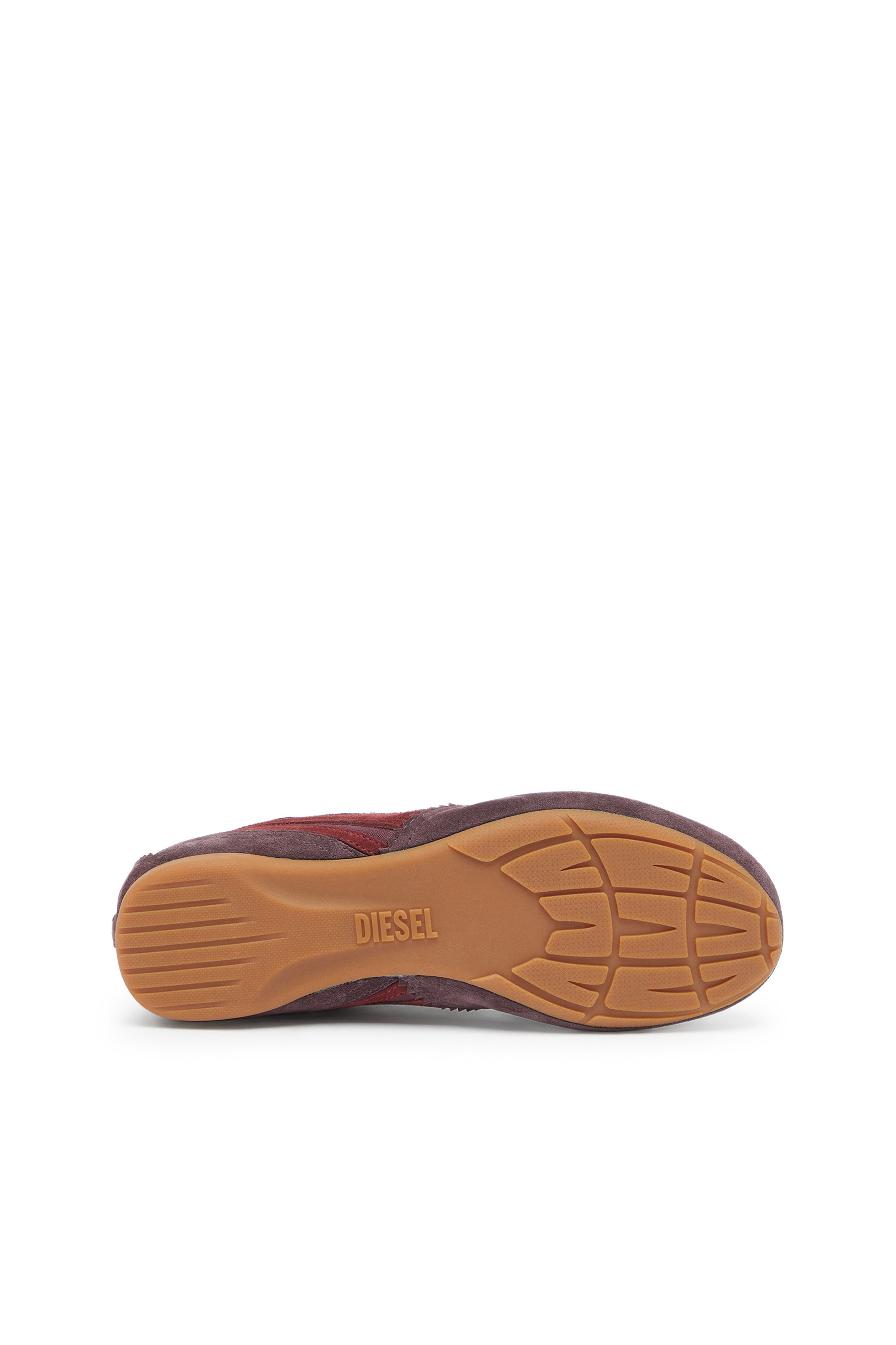 Diesel - D-MILE LOW II W, Damen D-Mile &ndash; Flat-Sneakers mit Wildleder-Overlays in Burgunderrot - 4