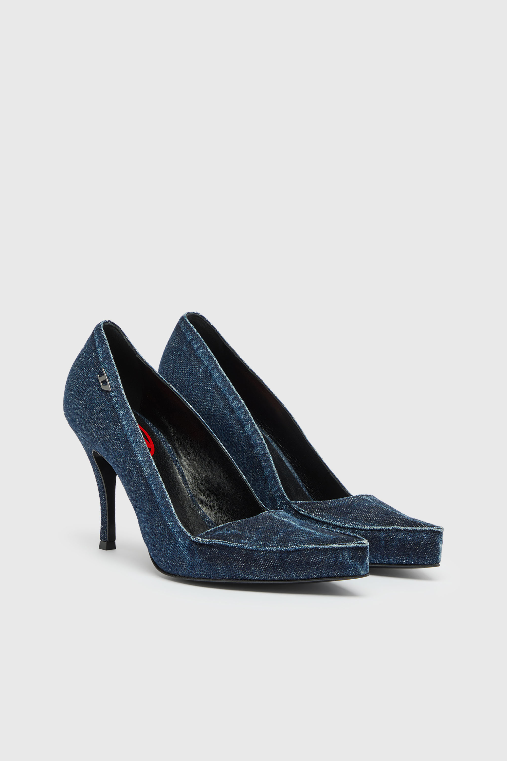 Diesel - D-LUCETTE-90-PUMP D, Damen D-Lucette-Pumps aus Denim in null - 2