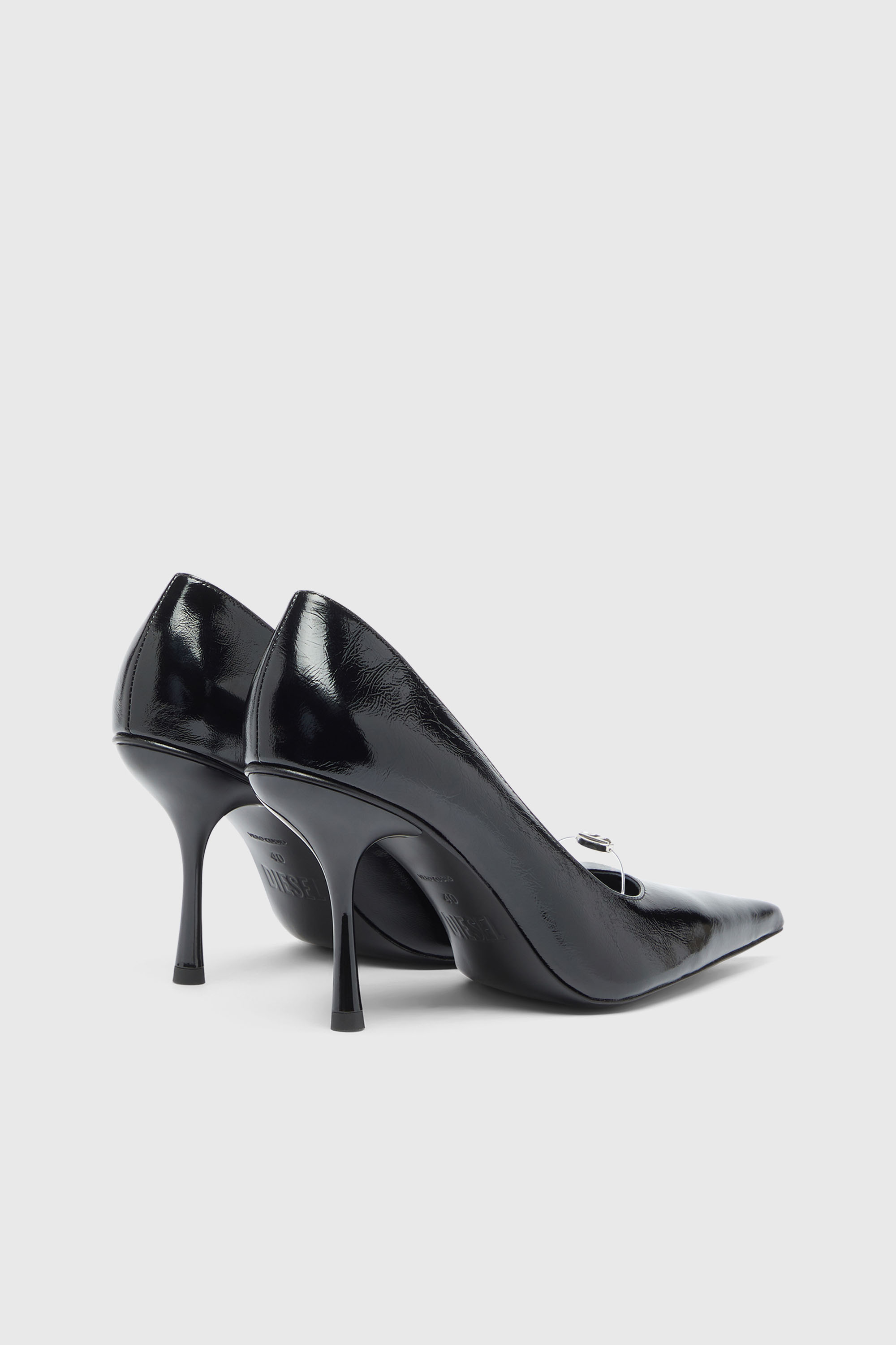 Diesel - D-JEWELS 90 P, Damen D-Jewels - Pumps aus Naplakleder in Schwarz - 3