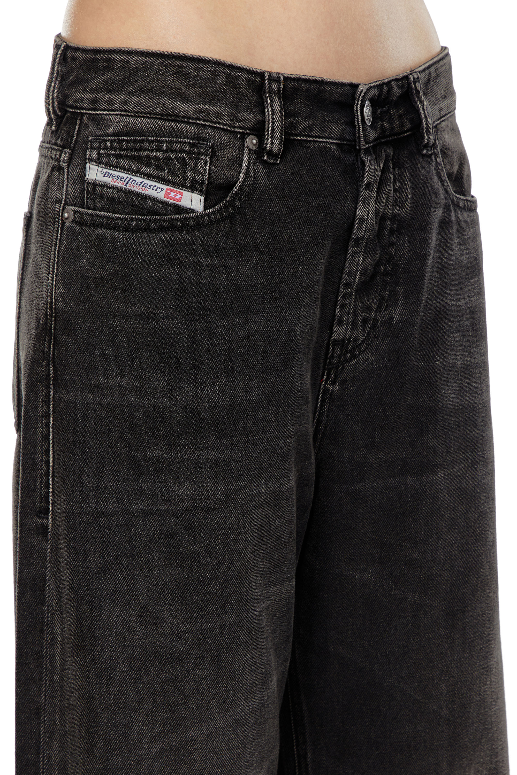Diesel - Woman Straight Jeans 1996 D-Sire 09J96, Black/Dark grey - Image 5
