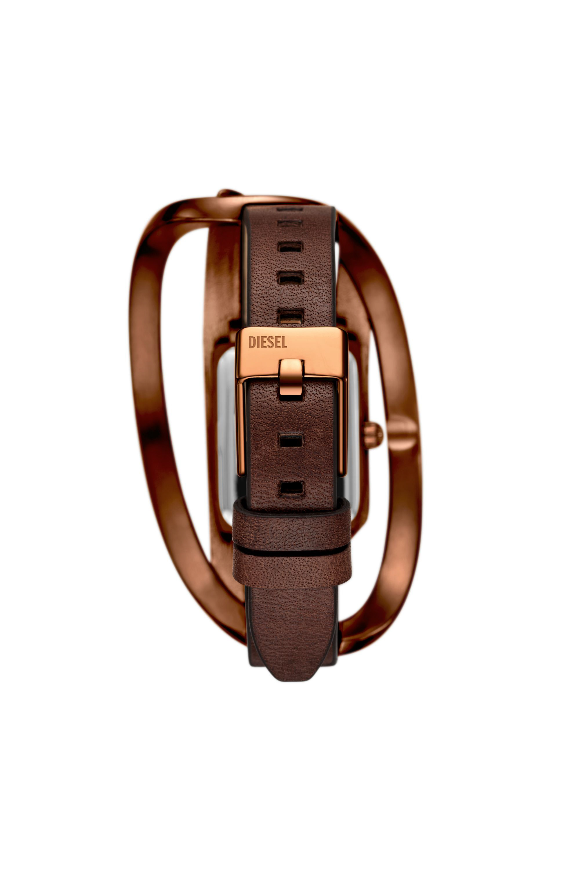 Diesel - DZ5630 WATCH, Damen Wrap-D Armbanduhr aus braunem Leder in Bronze - 2
