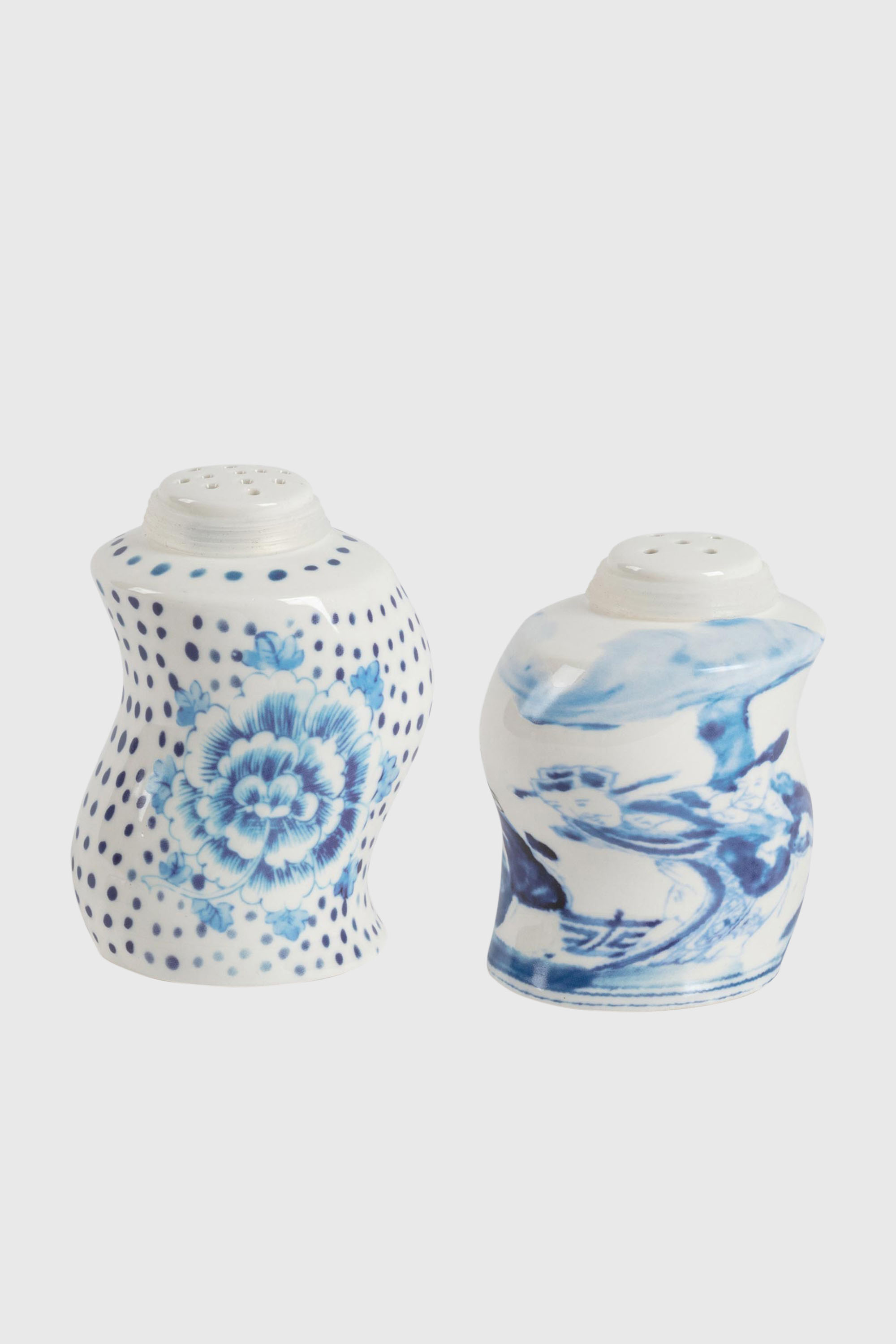 Diesel - 11289 PORCELAIN SPICES SHAKER SET "CLASS, Unisex Porzellan-gew&uuml;rzstreuer-set in Weiss/Blau - 3