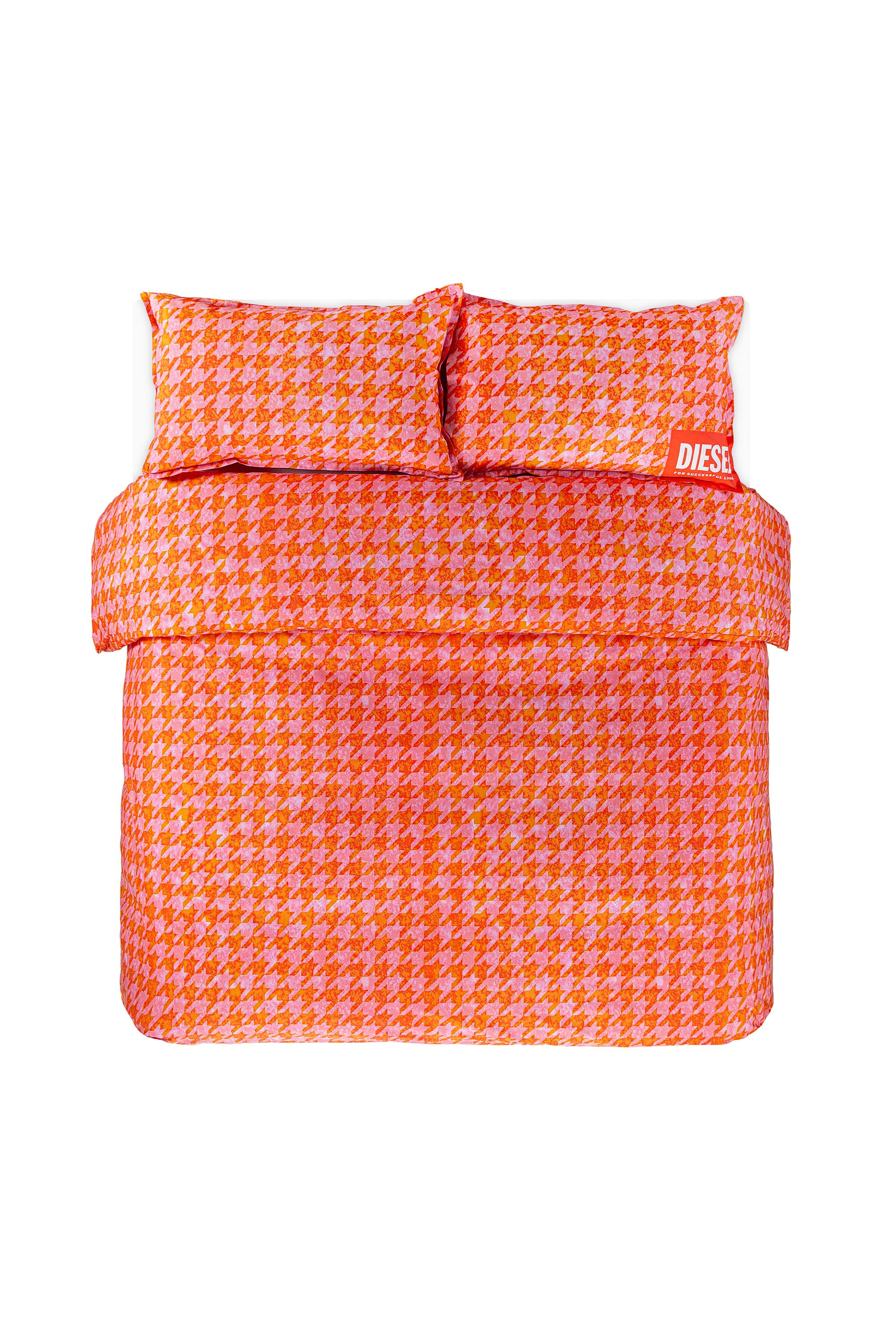 Diesel - 1018105  DROP PINK/RED PERCALE DUVET COV, Unisex Perkal-Bettw&auml;sche-Set f&uuml;r Queen-Size-Bett in Orange - 1