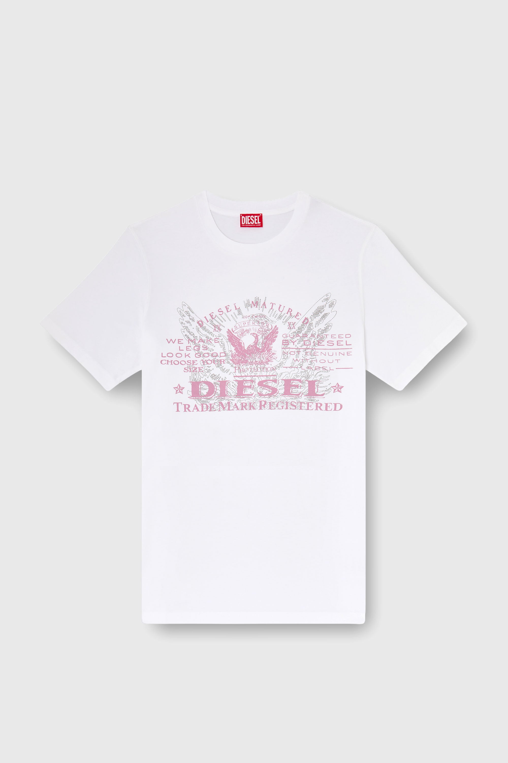 Diesel - T-JUST-FENIX-T92, Herren T-Shirt aus Baumwolle mit Grafikprint in Wei&szlig; - 2