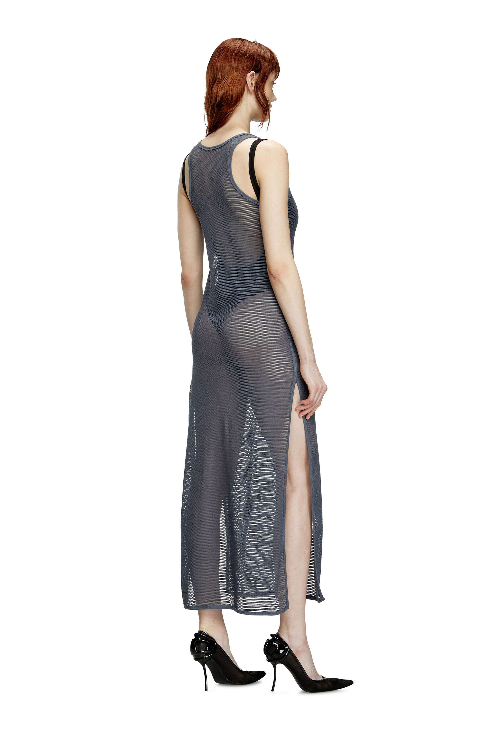 Diesel - JENNIFER-UTLT, Damen Strand-Kleid aus Mesh in Grau - 2