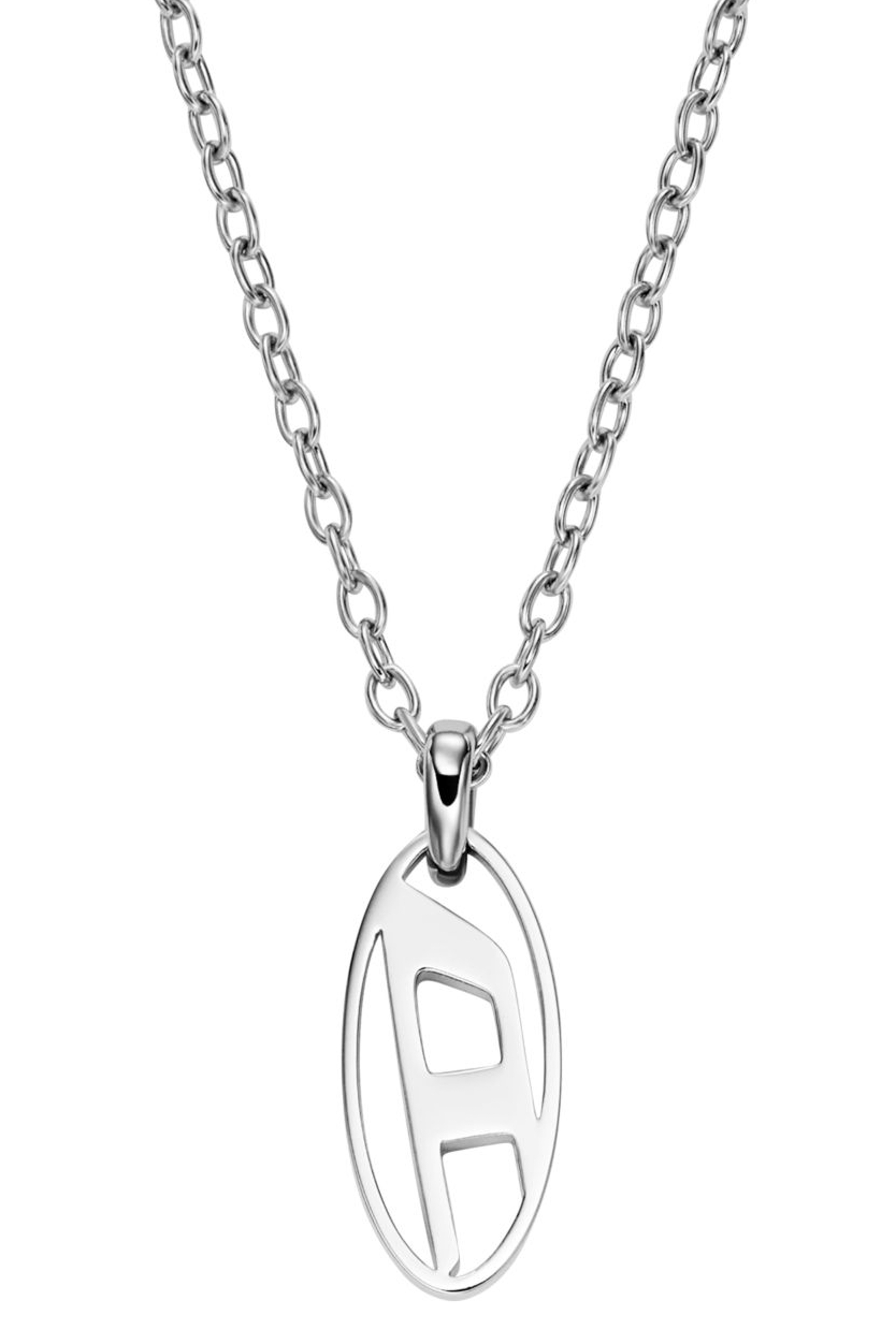 Diesel - DX1661040 JEWELLERY, Unisex Anhänger-Halskette aus Edelstahl in Silber - 2