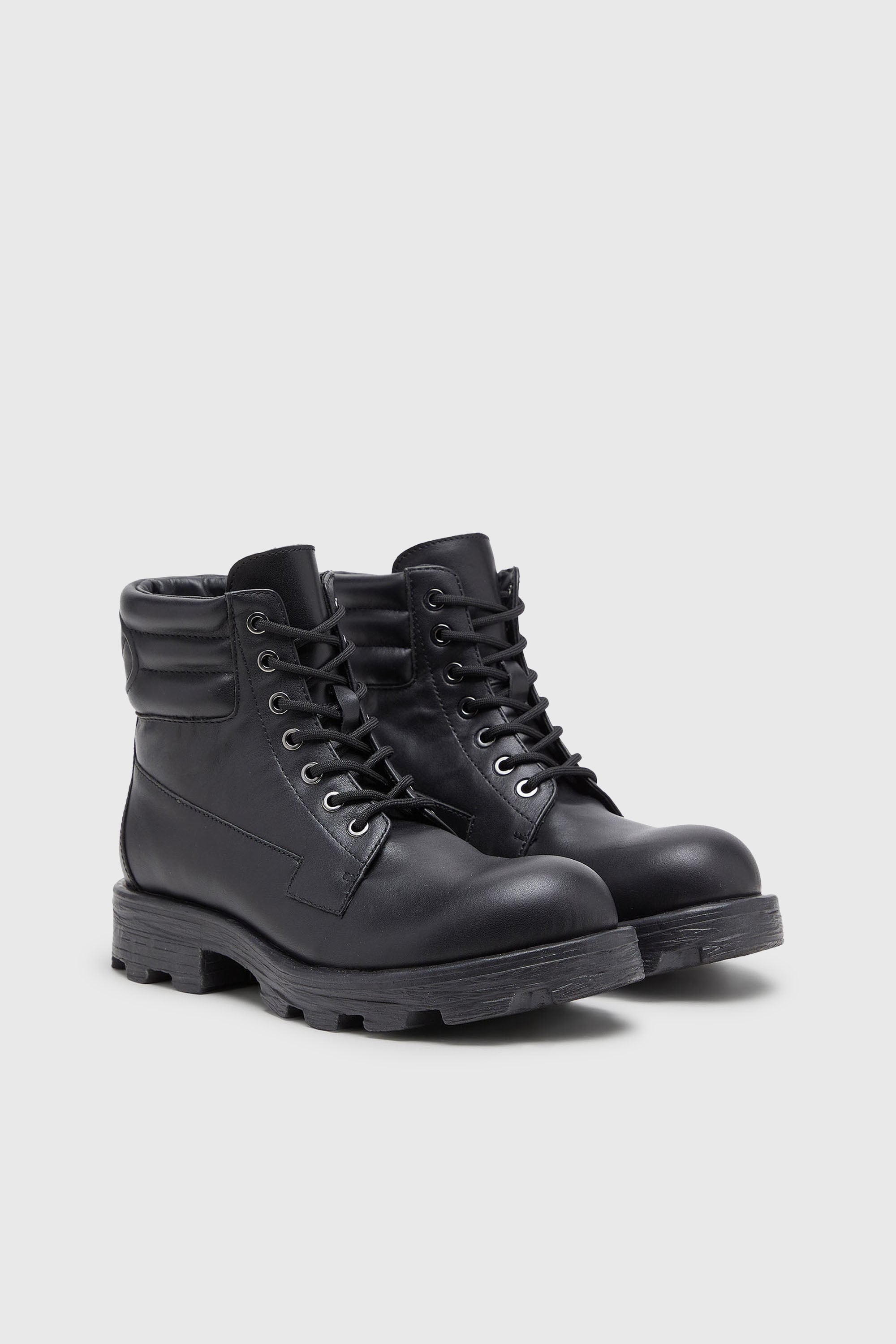 Diesel - D-HAMMER LACE UP, Herren D-Hammer - Combat-Boots aus Leder in Schwarz - 2