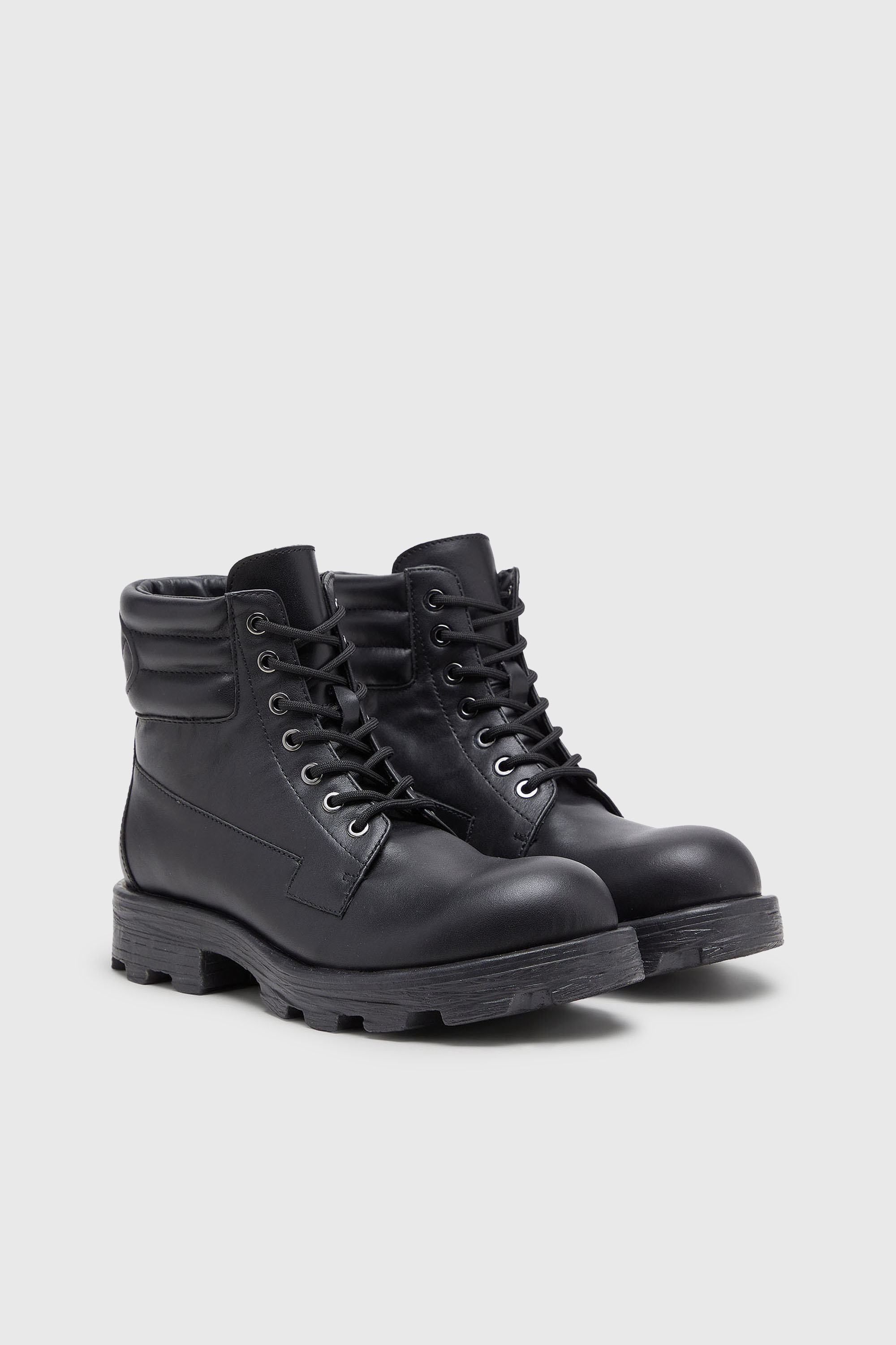 Diesel - D-HAMMER LACE UP, Herren D-Hammer - Combat-Boots aus Leder in Schwarz - 2