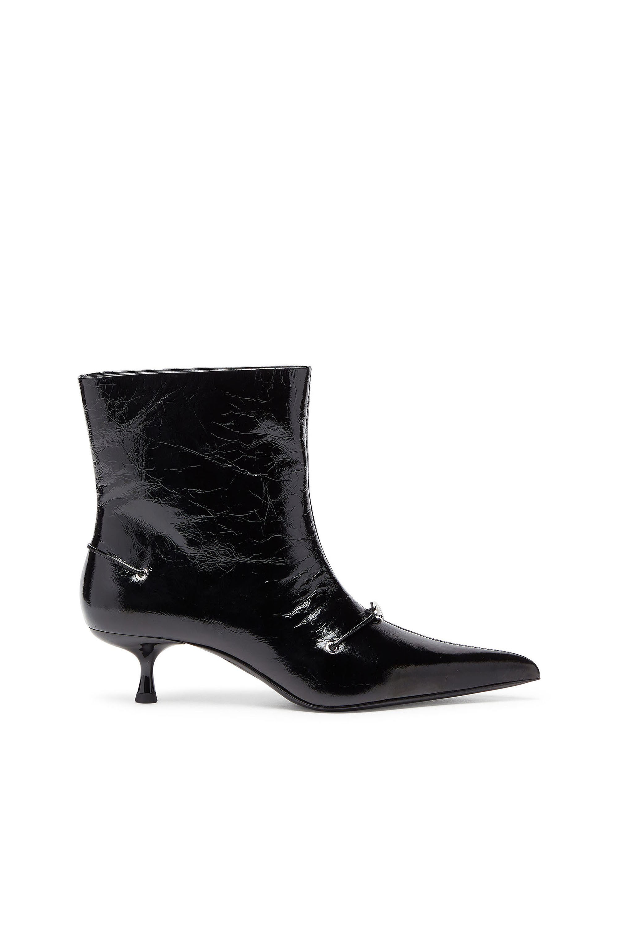 Diesel - D-JEWELS  40 TUBE, Damen D-Ten&Half - Stiefeletten aus Lackleder in Schwarz - 1