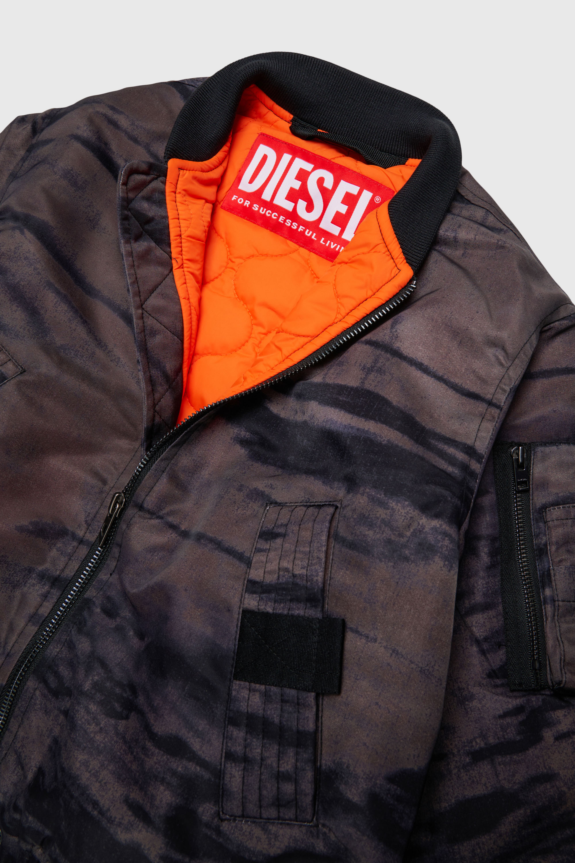 Diesel - JAKEPSDLBZ, Herren Nylon-Bomberjacke mit Steppfutter in Gr&uuml;n - 3