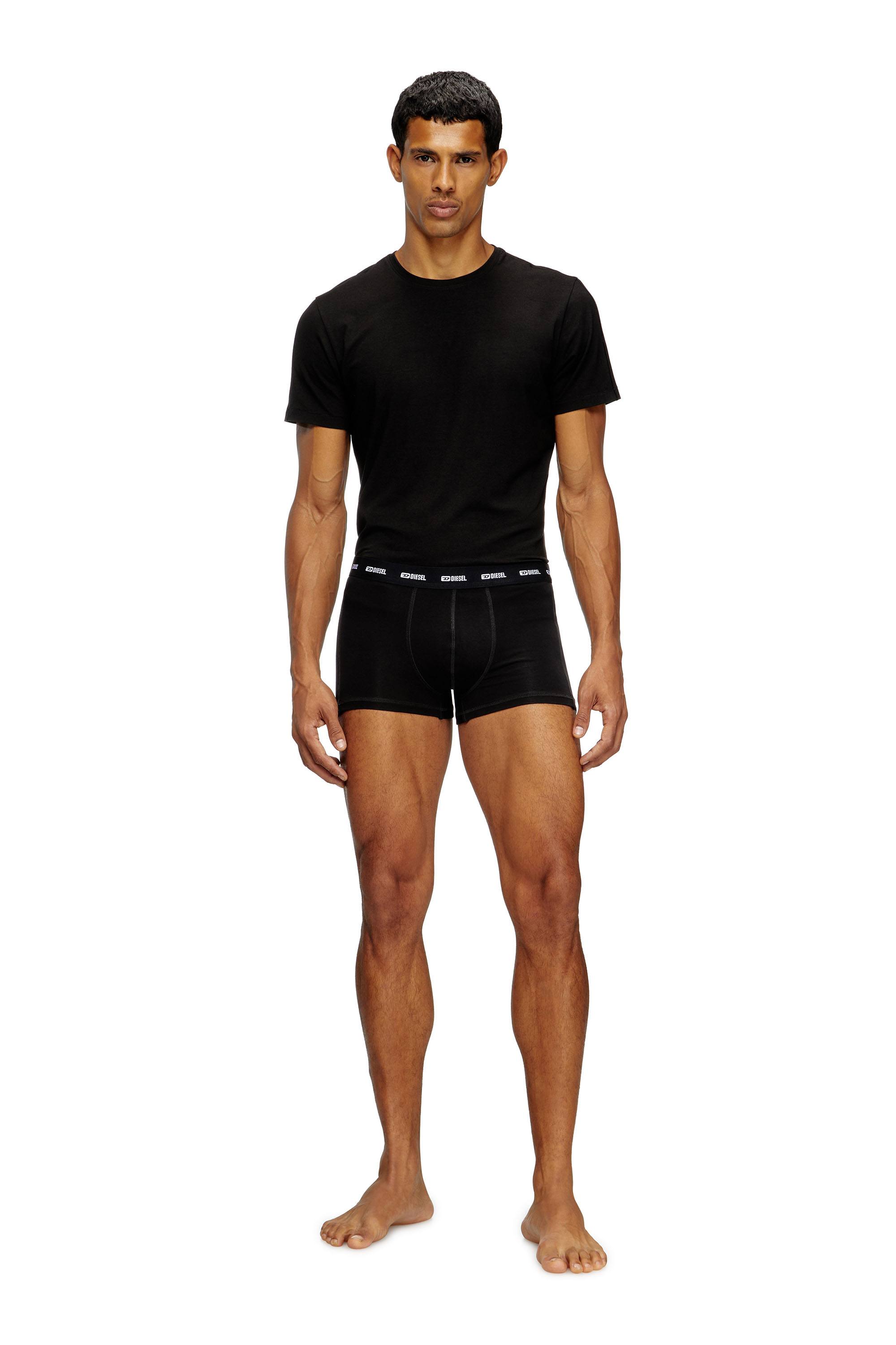 Diesel - RANDAL-D-MONO-2PACK, Herren T-Shirt aus fließendem Jersey im Zweierpack in Schwarz - 2