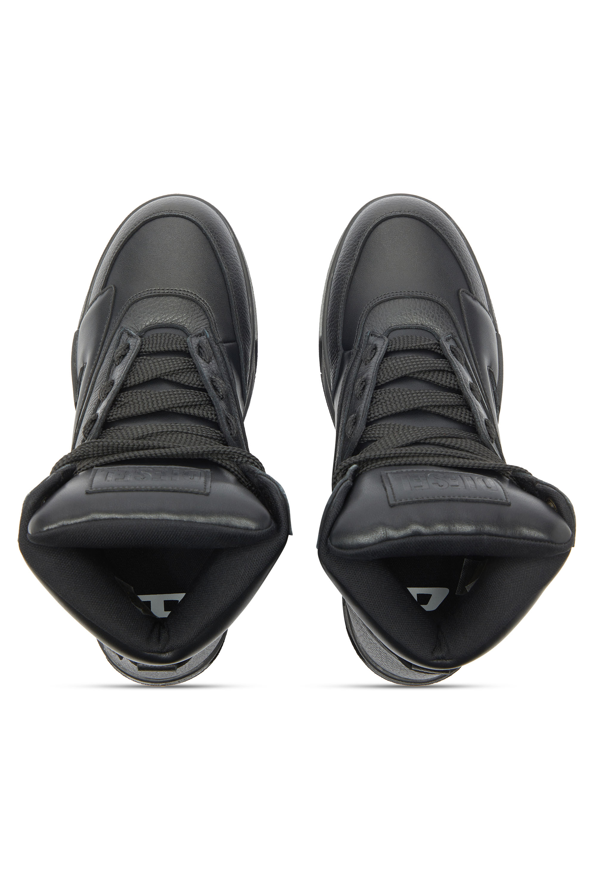Diesel - S-D-OLLIE MID, Herren S-D-Ollie - High-Top-Sneaker aus Leder mit D-Logo in Schwarz - 4