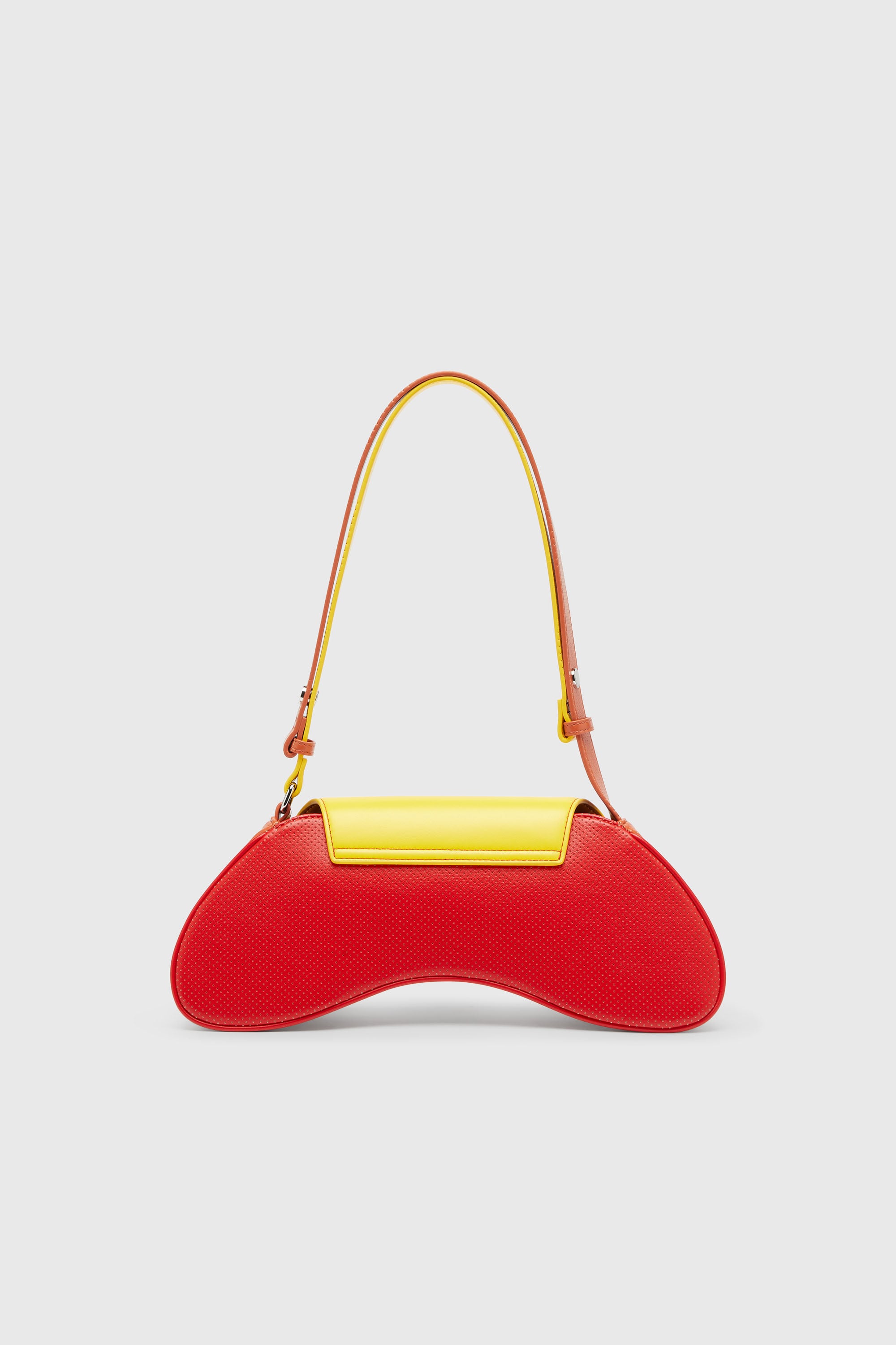 Diesel - PLAY CROSSBODY, Damen Play - Umh&auml;ngetasche aus gestepptem, perforiertem PU in Orange/Gelb - 2