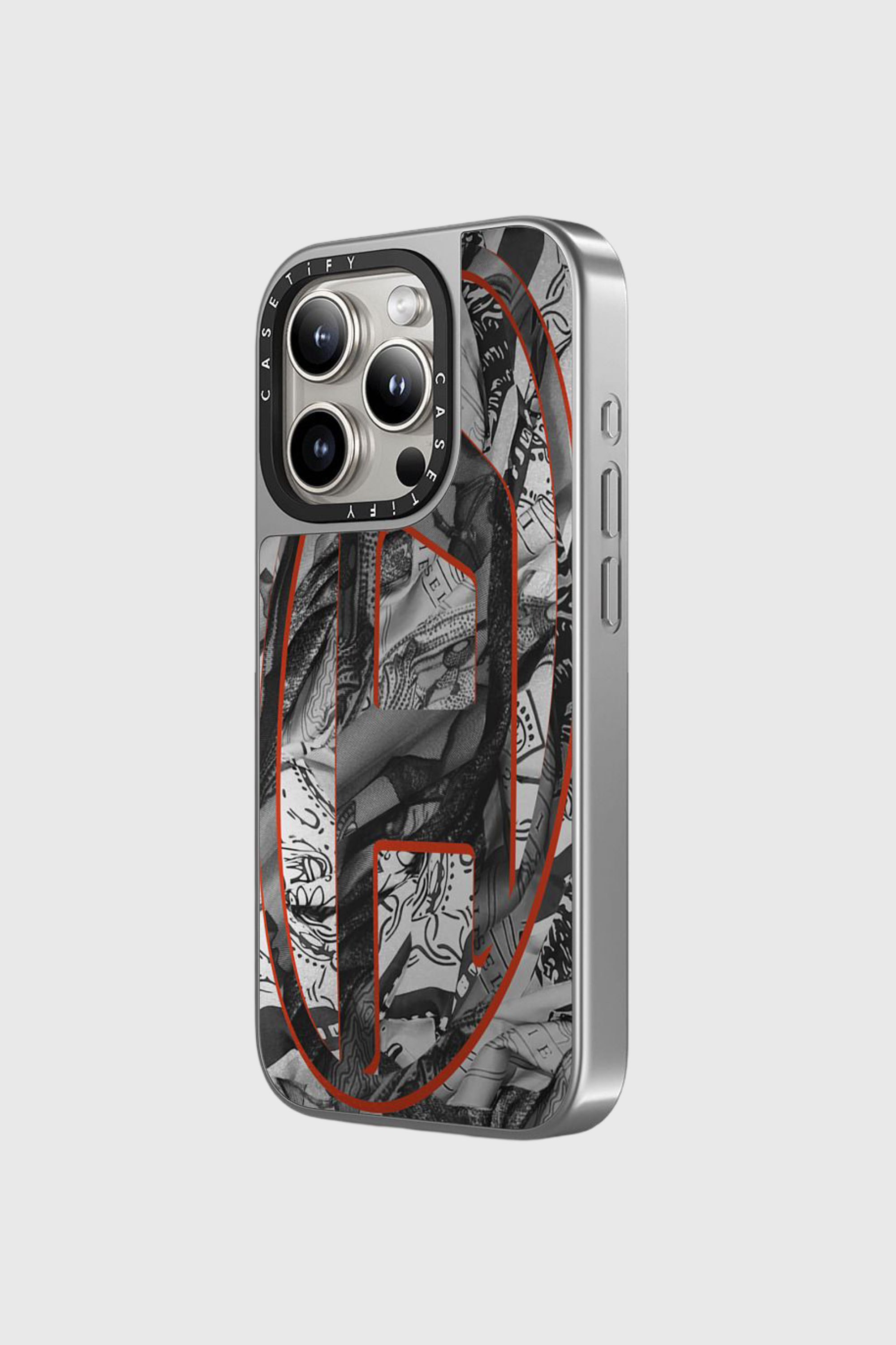 Diesel - 60337 CASETIFY MOULDED CASE, Unisex MagSafe Bandana-H&uuml;lle iPhone 15 Pro Max in Bunt/Schwarz - 5