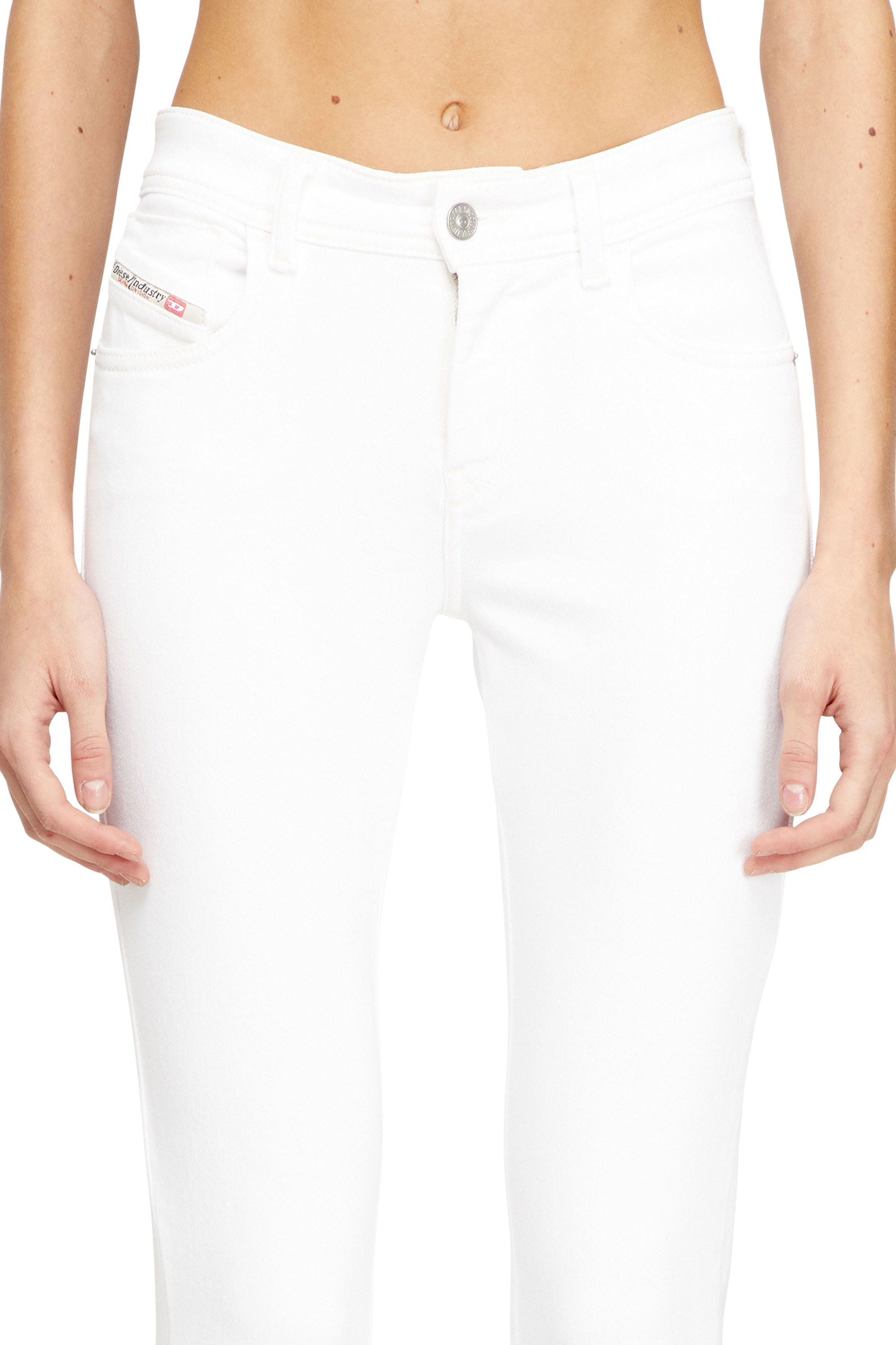 Diesel - Damen Skinny Jeans 2017 Slandy 09F90, Wei&szlig; - 4