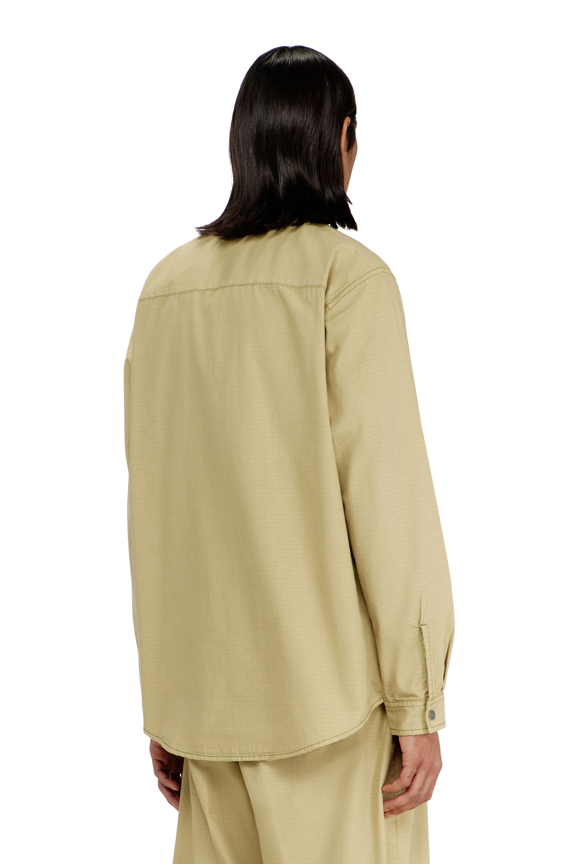 Diesel - S-ALIAS-ZIP, Man's Ripstop shirt with zip closure in null - 4