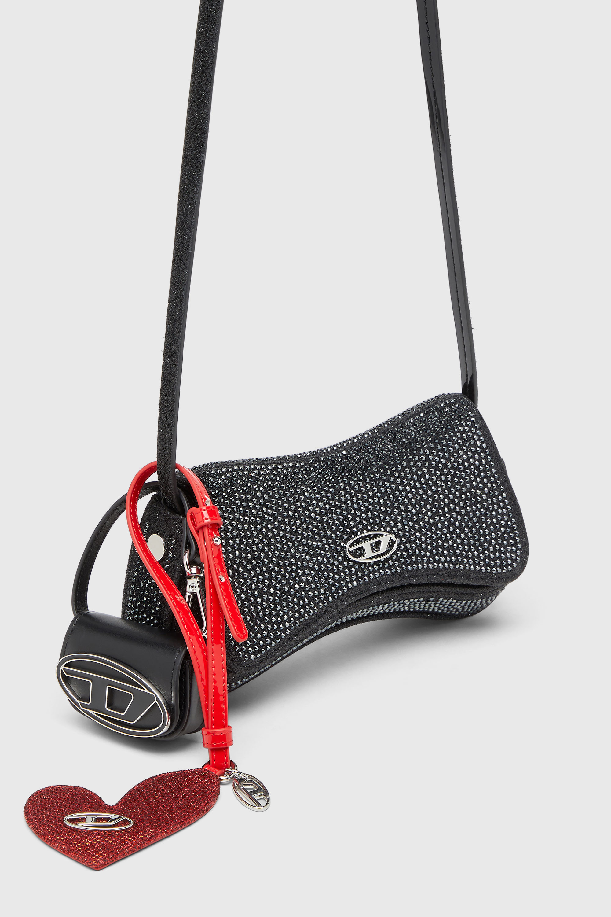 Diesel - 1DR MICRO, Damen Taschenanh&auml;nger aus Leder in Schwarz - 2