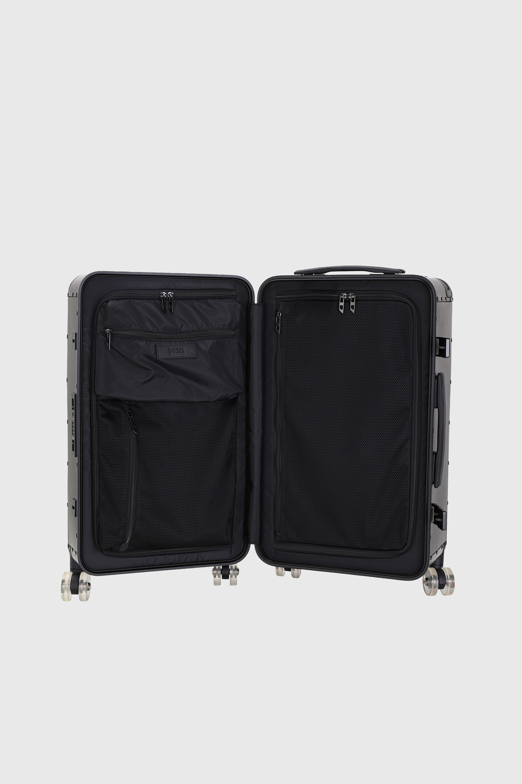 Diesel - DSL CARBON FIBER TROLLEY-BLACK- DSL001, Unisex Koffer aus Kohlefaser Gr&ouml;&szlig;e M in Schwarz - 3