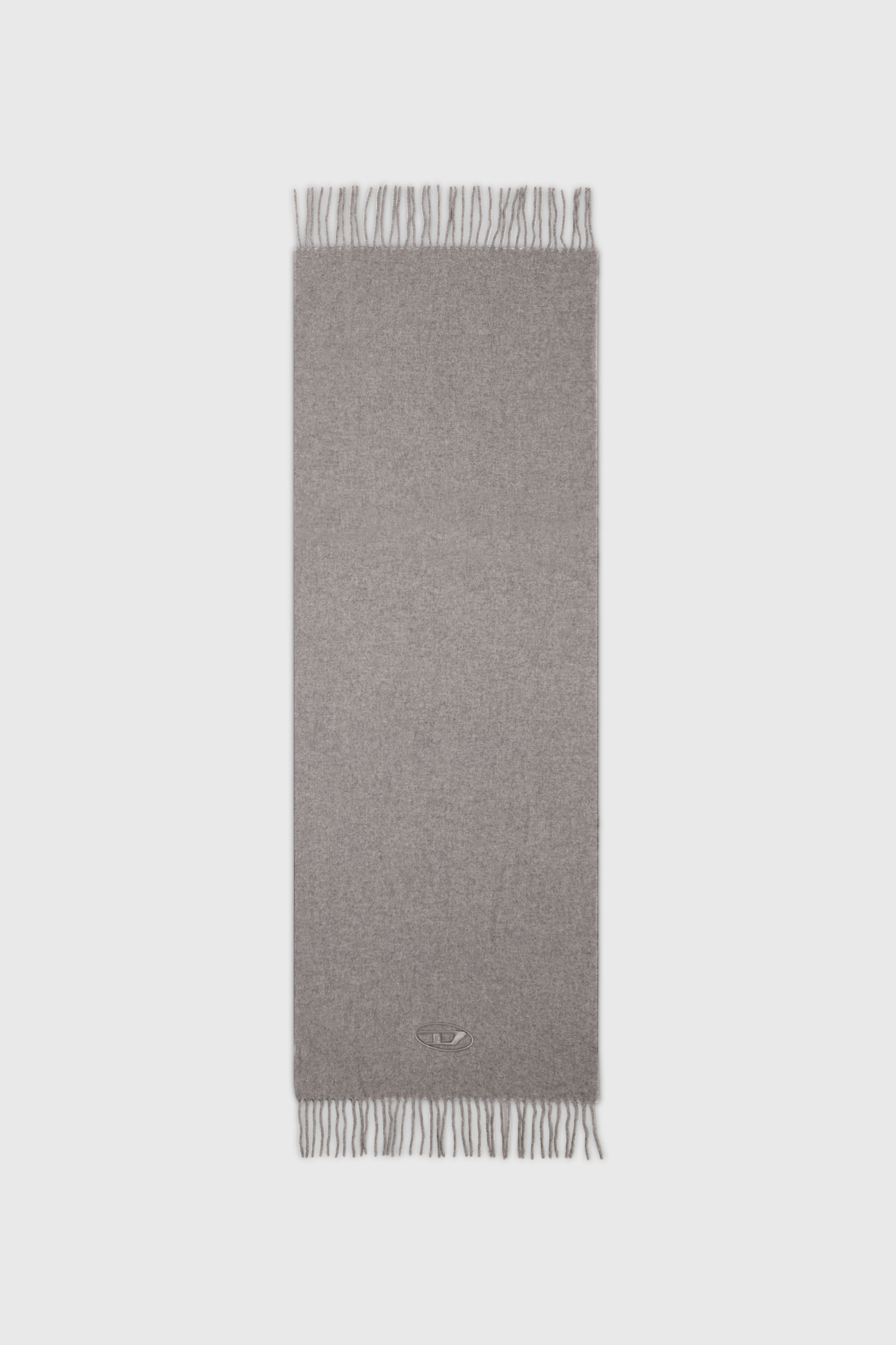 Diesel - S-IMON-D-LONG, Unisex Schal aus Wollmischung mit Fransenabschl&uuml;ssen in Grau - 2