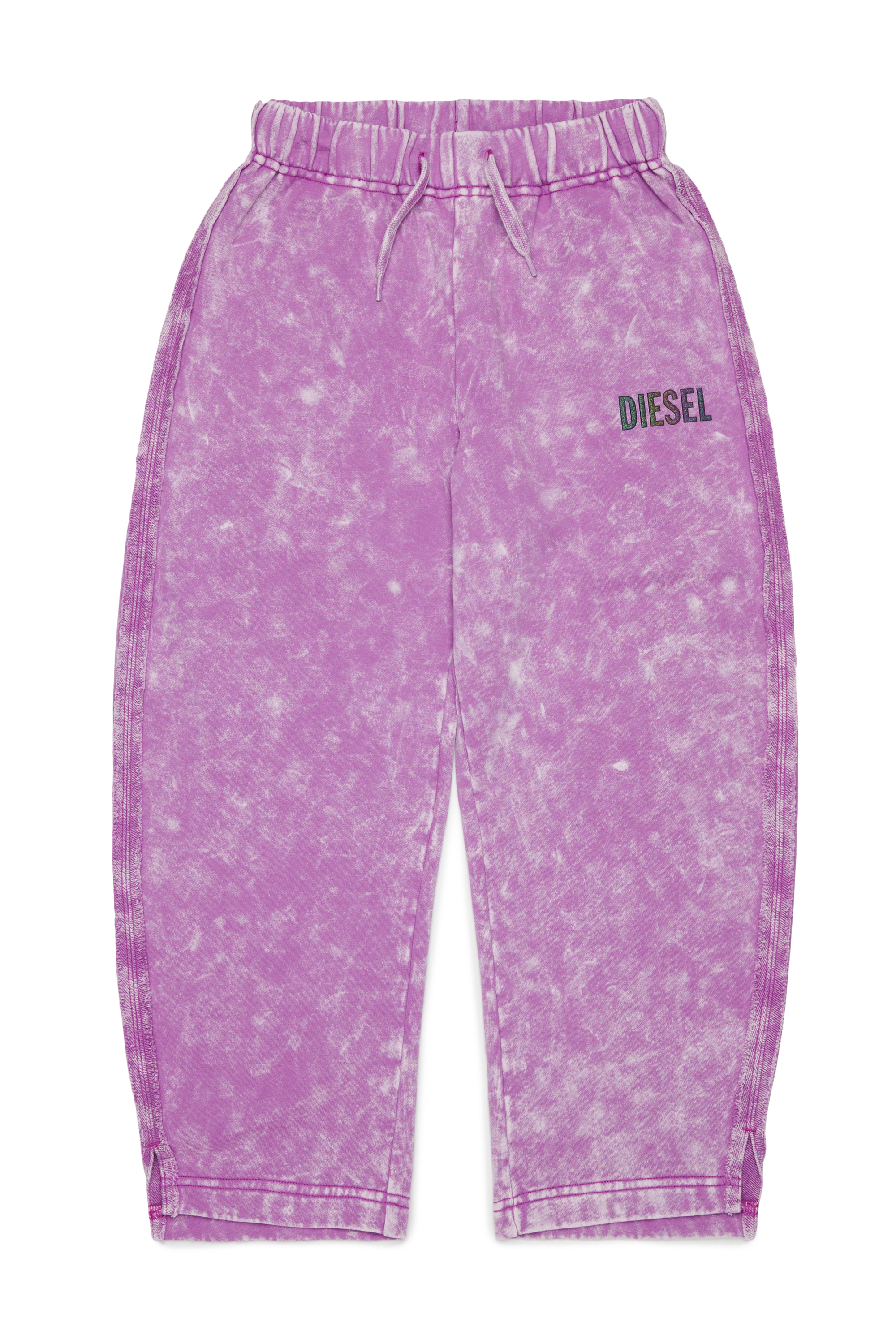 Diesel - PLOXY, Damen Sweatpants aus Baumwolle mit Marmor-Effekt in Violett - 1