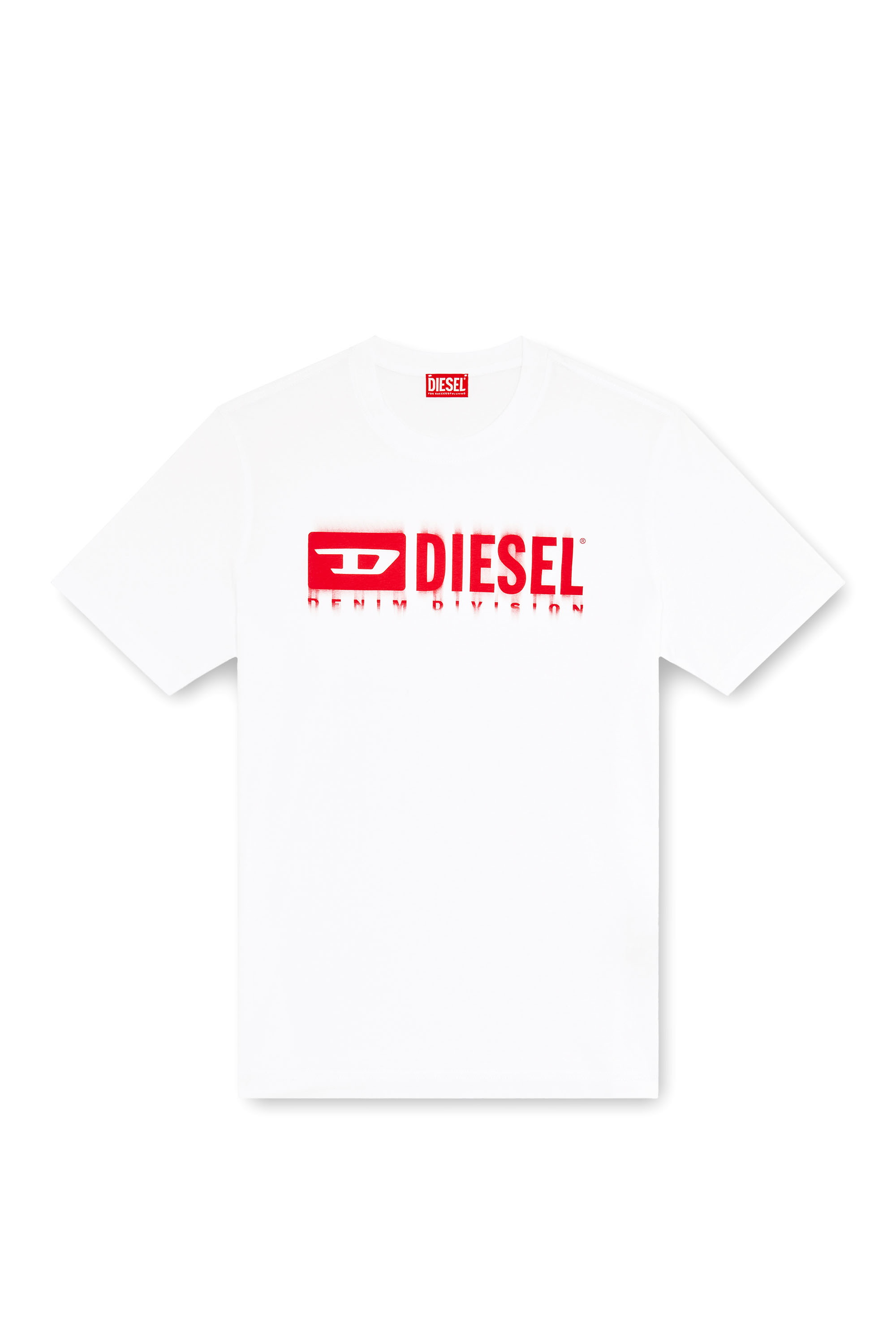 Diesel - T-ADJUST-Q7, Herren T-Shirt mit verschwommenem Diesel-Logo in Weiß - 3