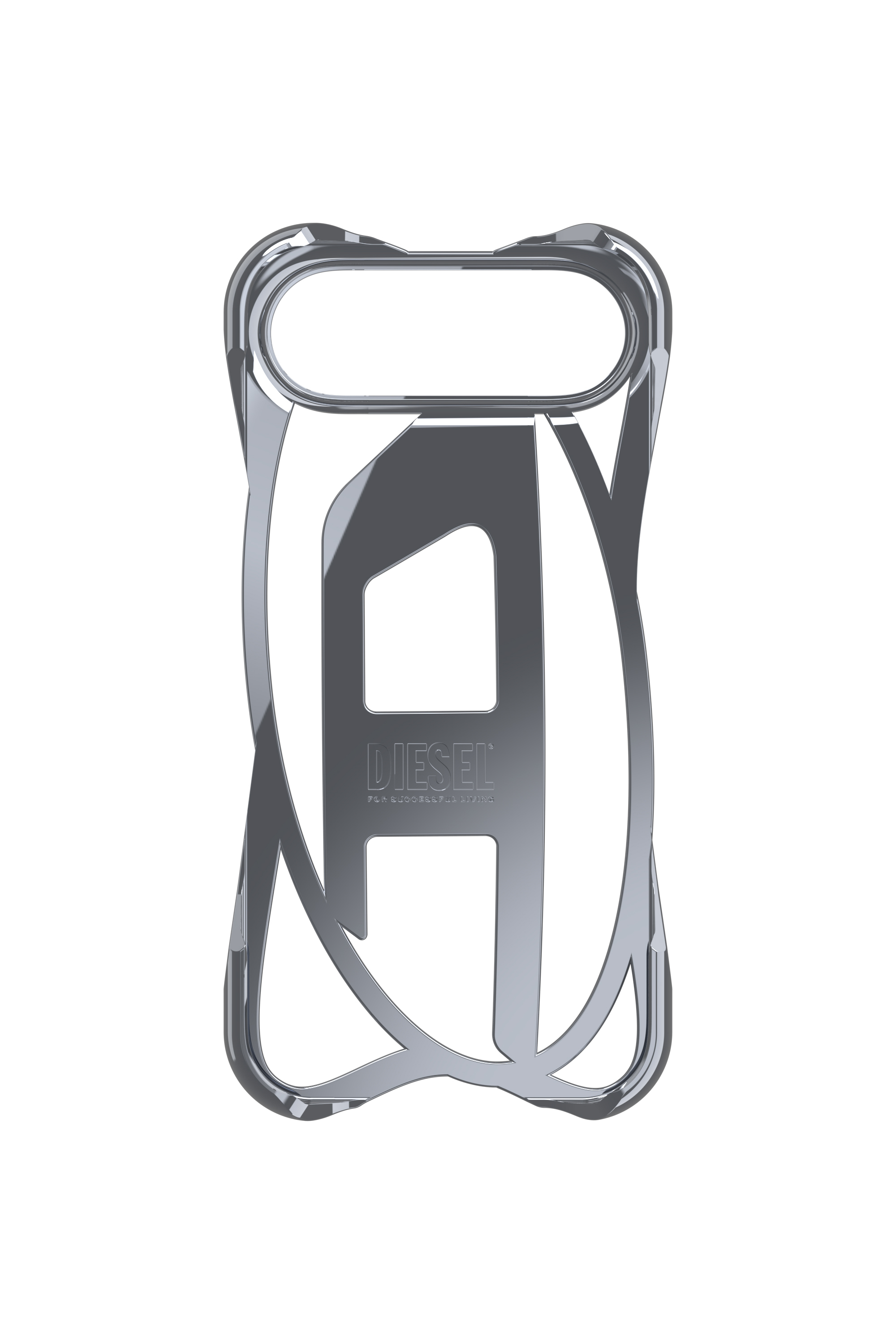 Diesel - 60444 D FRAME CASE, Unisex Caged D Glänzende Hülle für iPhone 17 Air in Dunkelgrau - 4