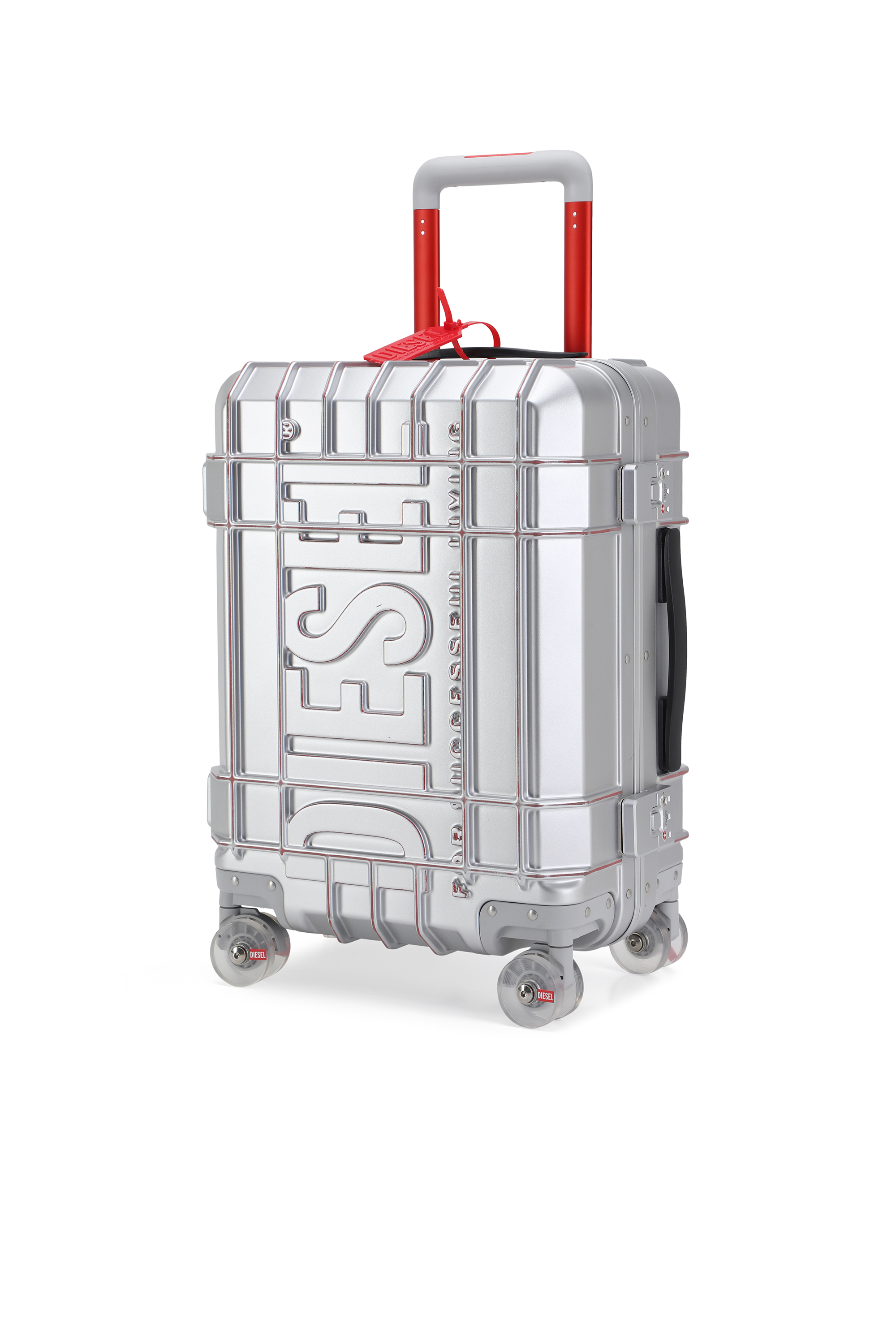 Diesel - DIESEL PC STRONG IMAGE TROLLEY- DSL003, Unisex Robuster 20"-Handgep&auml;ckkoffer in Silber - 5