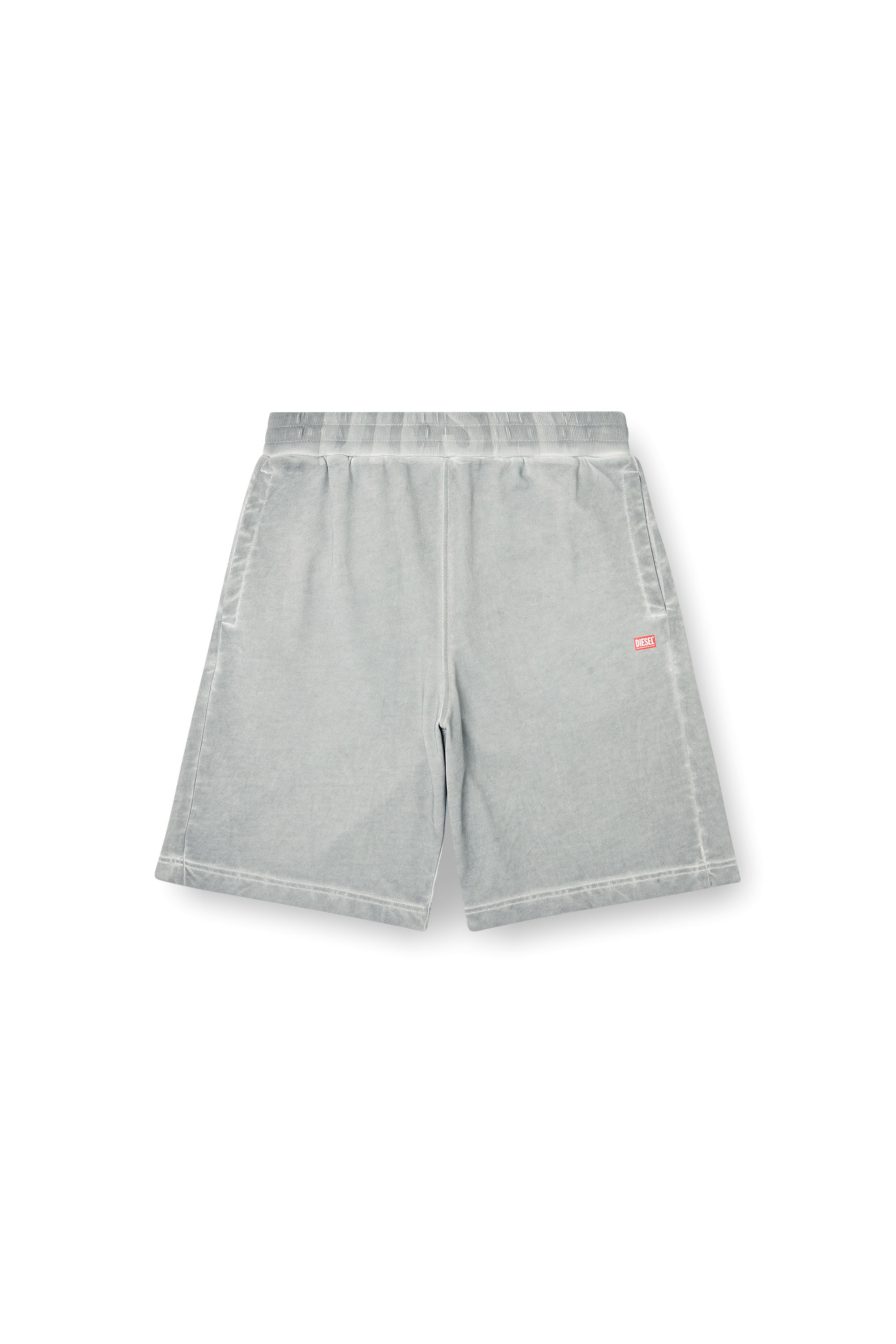 Diesel - P-CROWN-V1, Herren Pigmentgef&auml;rbte Sweatshorts in Grau - 2
