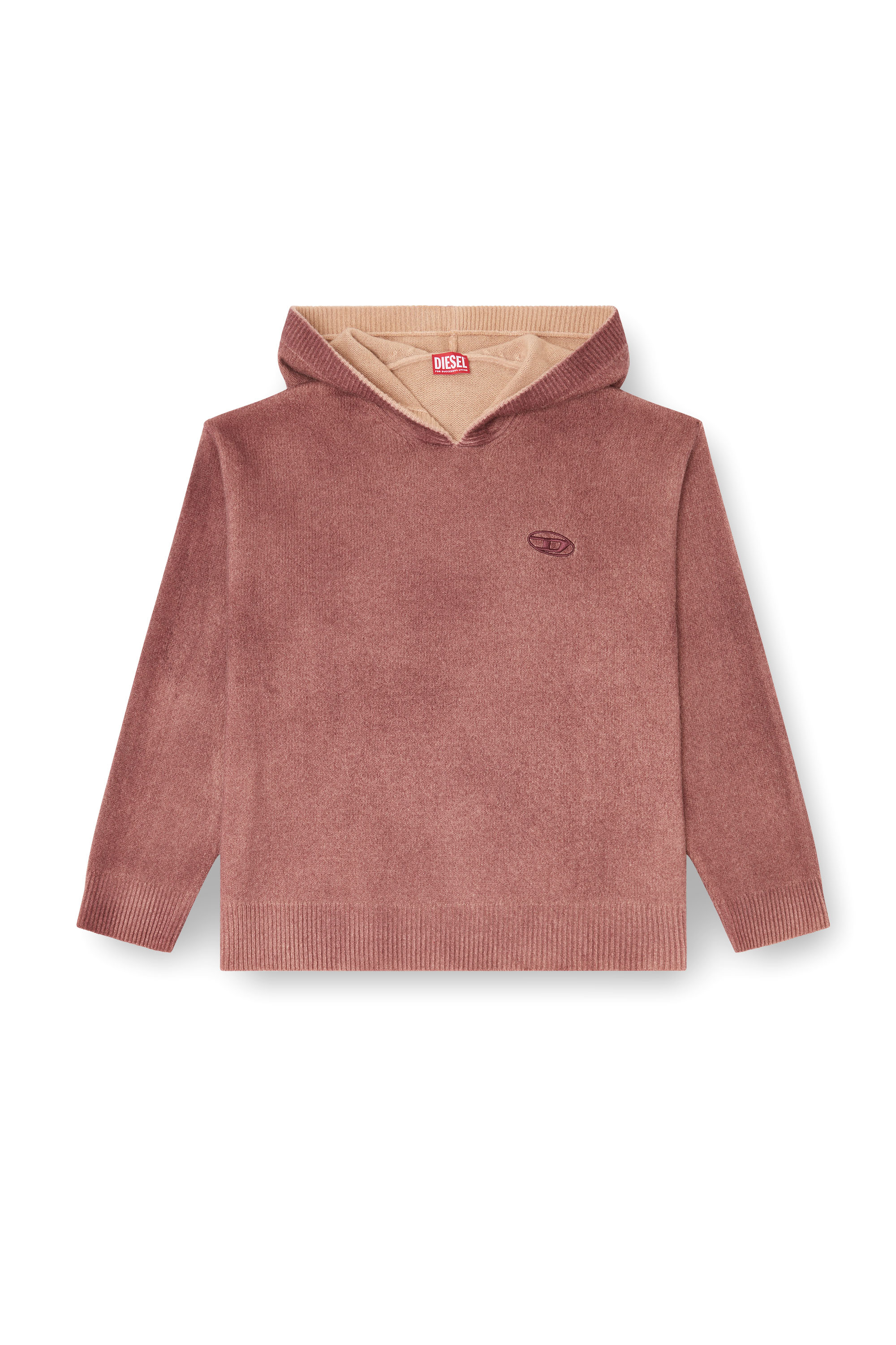 Diesel - K-PICKLED, Herren Doppelt gef&auml;rbtes Hoodie aus Wollmischstrick in null - 2